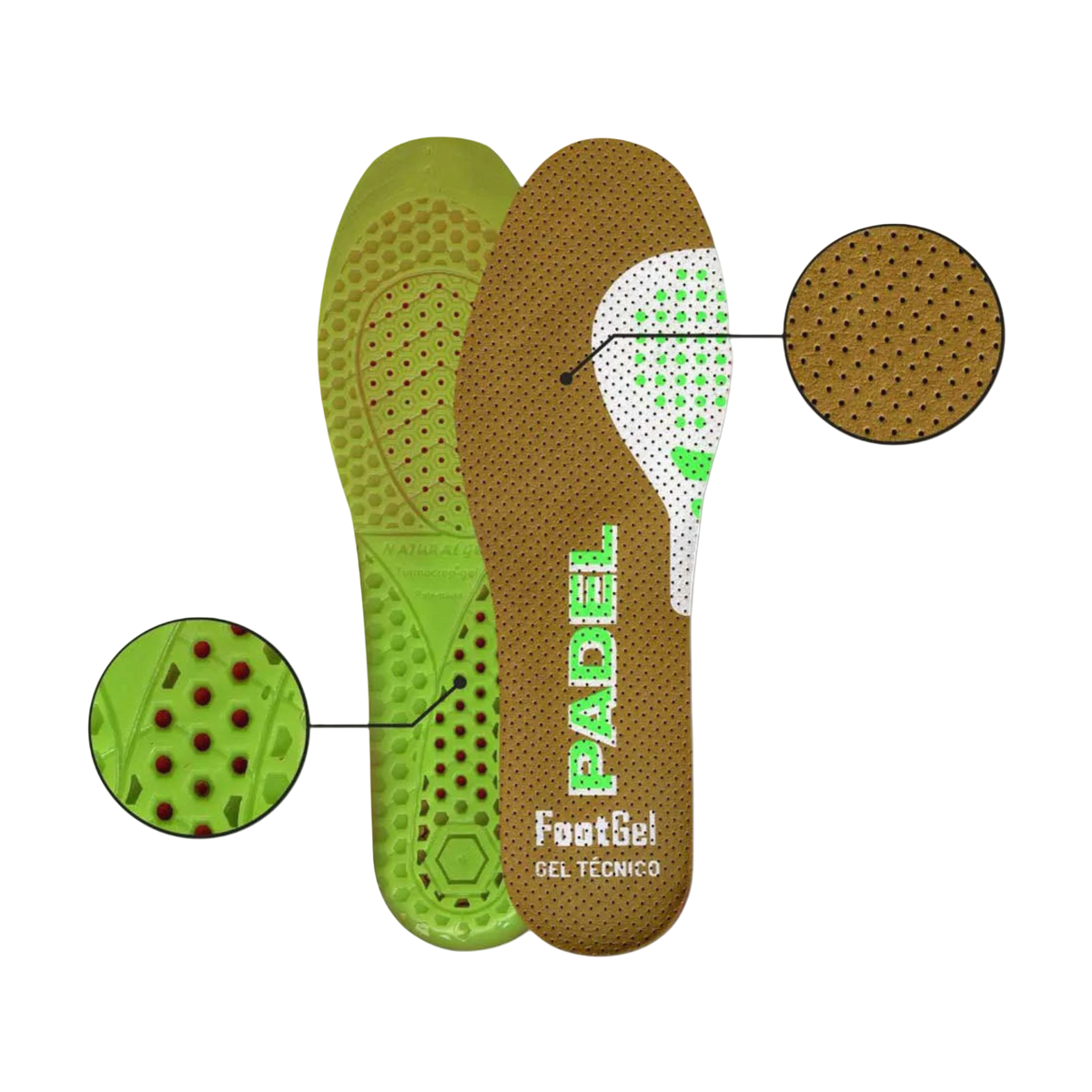 FootGel Padel Insoles - Green - view 2 - Onyx & Bloom Sports