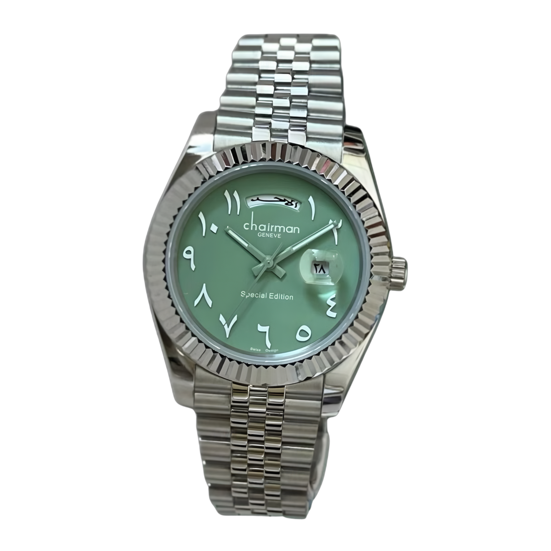 Chairman Geneve Watch dial view - Onyx & Bloom Watches