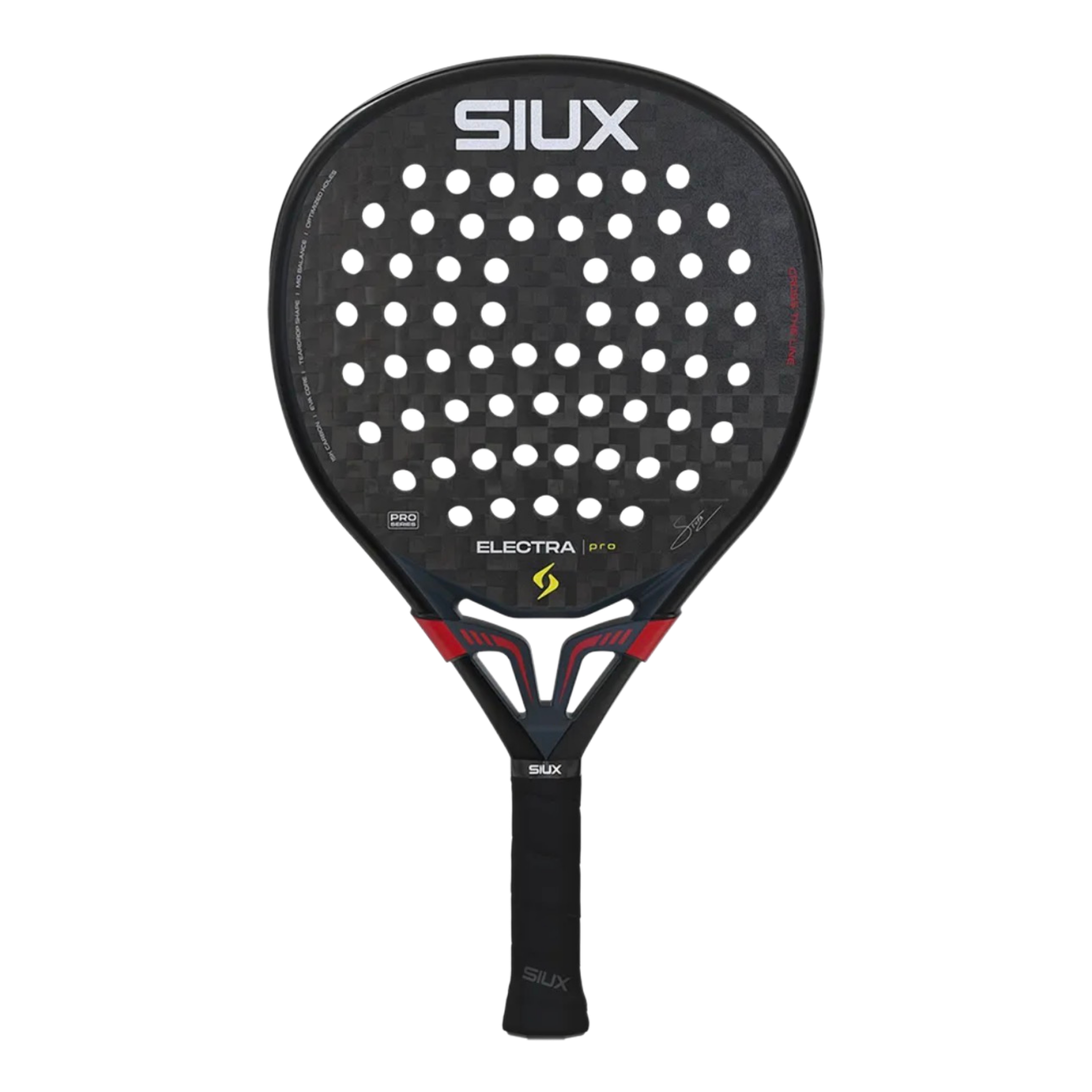 SIUX Electra Pro 2026 Shadow Red Padel Racket - Professional padel racket - Onyx & Bloom