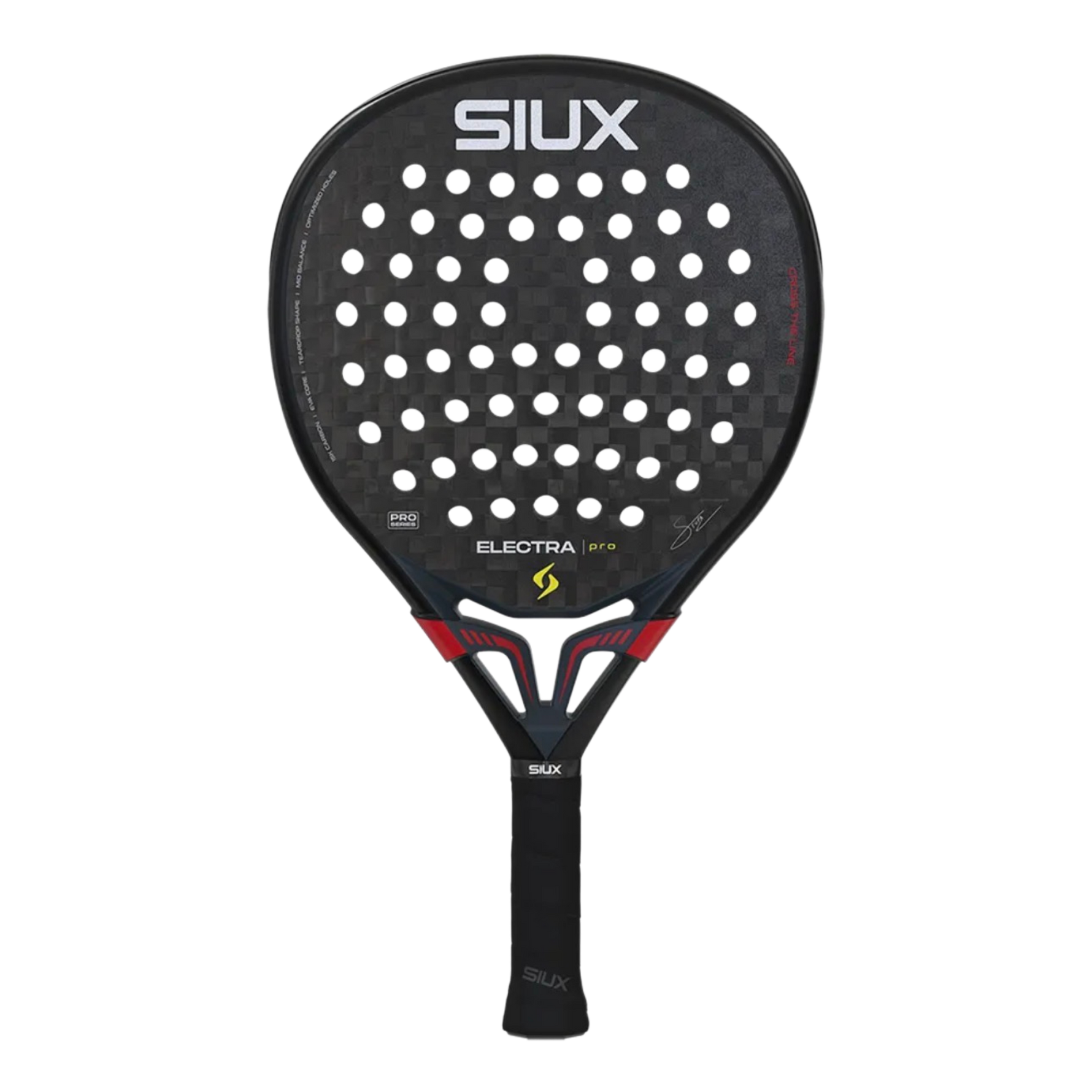SIUX Electra Pro 2026 Shadow Red Padel Racket - Professional padel racket - Onyx & Bloom