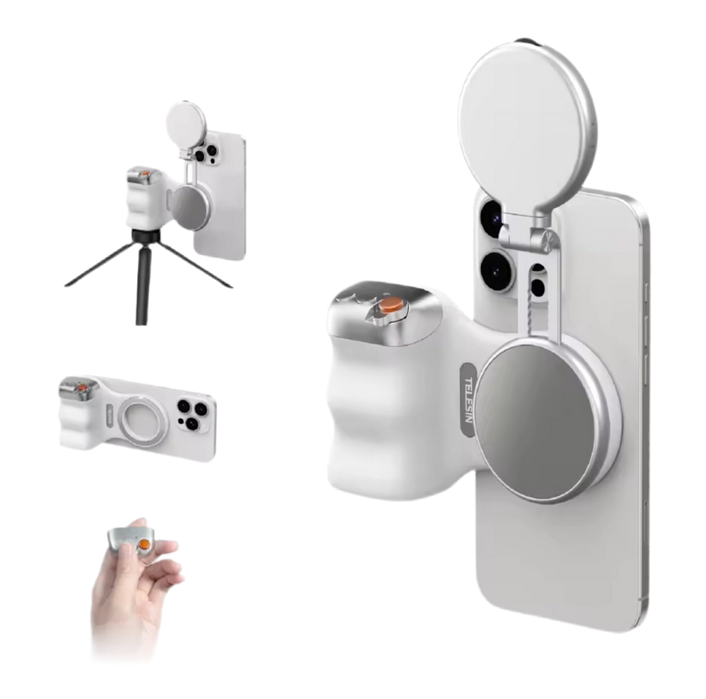 TELESIN Magnetic Phone Camera Grip with Lens Cap