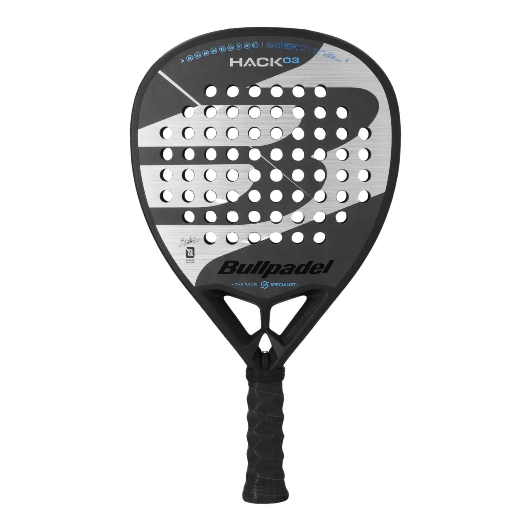 Bullpadel Hack 03 2023 Padel Racket - Professional padel racket - Onyx & Bloom