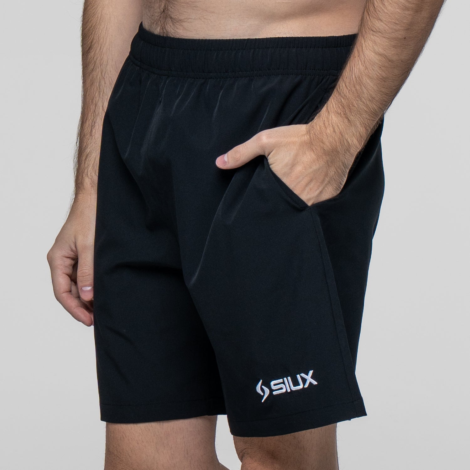 SIUX Match Black Shorts detail - Onyx & Bloom Sports