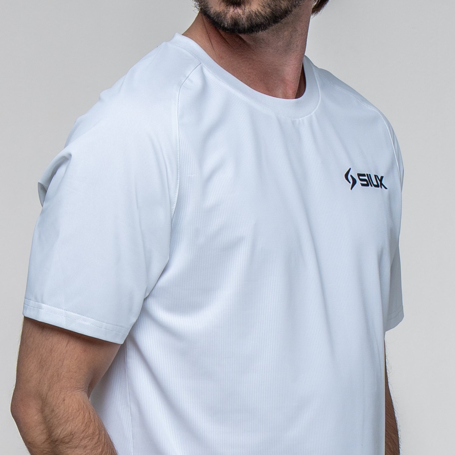 SIUX Match White Shirt detail - Onyx & Bloom Sports