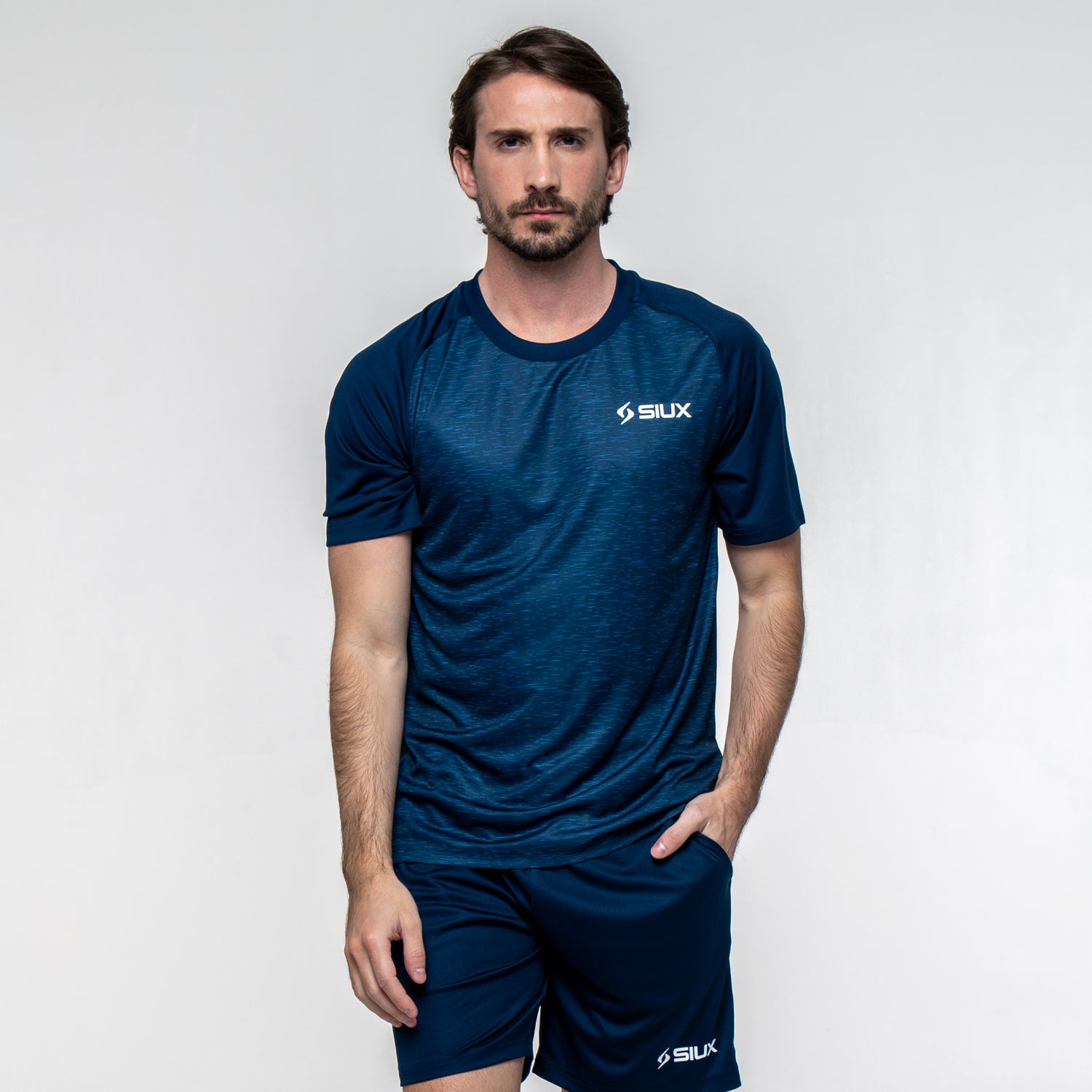 SIUX Club 2026 Men's Padel Shirt in Marine - Premium padel clothing - Onyx & Bloom