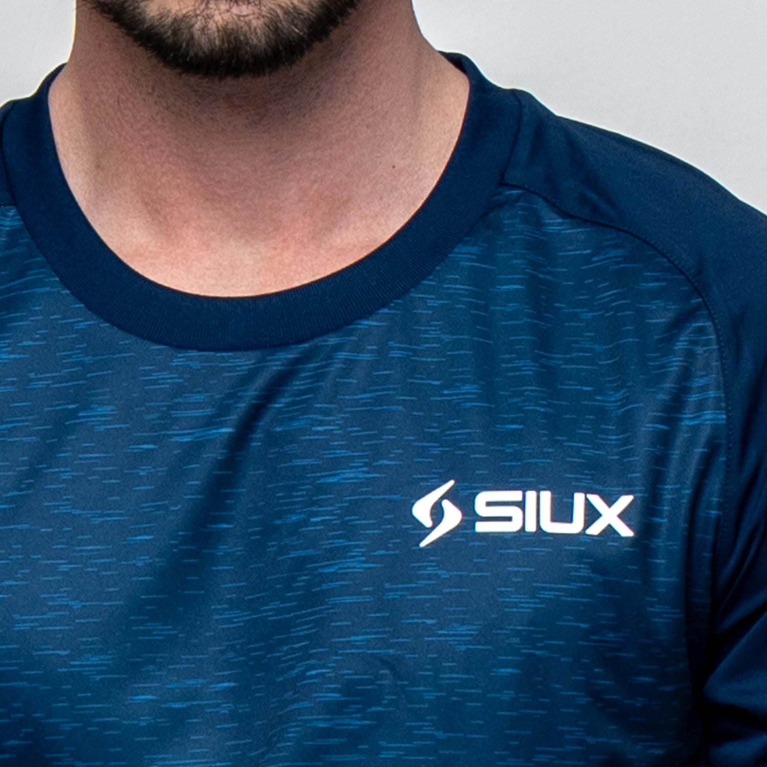 SIUX Club Marine Shirt detail - Onyx & Bloom Sports