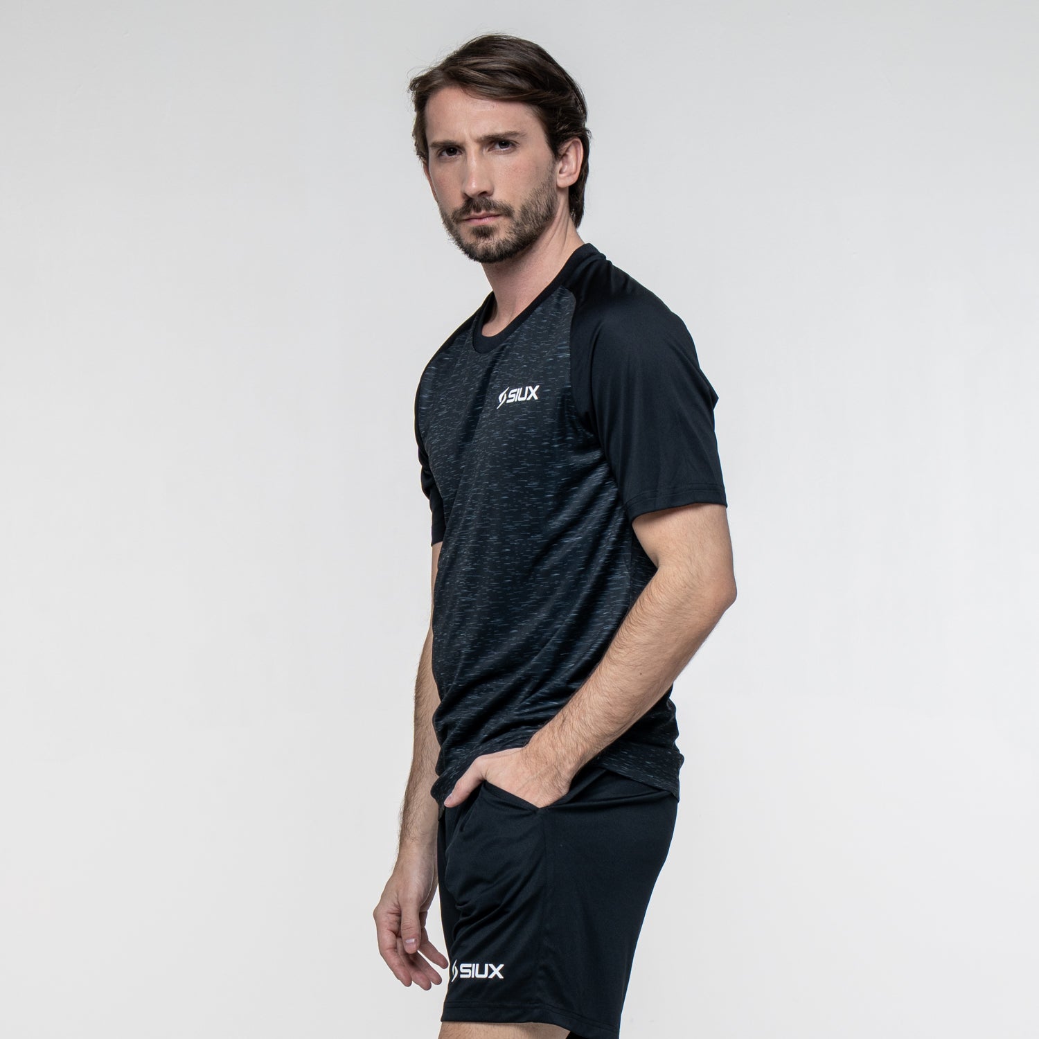 SIUX Club Black Shirt front - Onyx & Bloom Sports