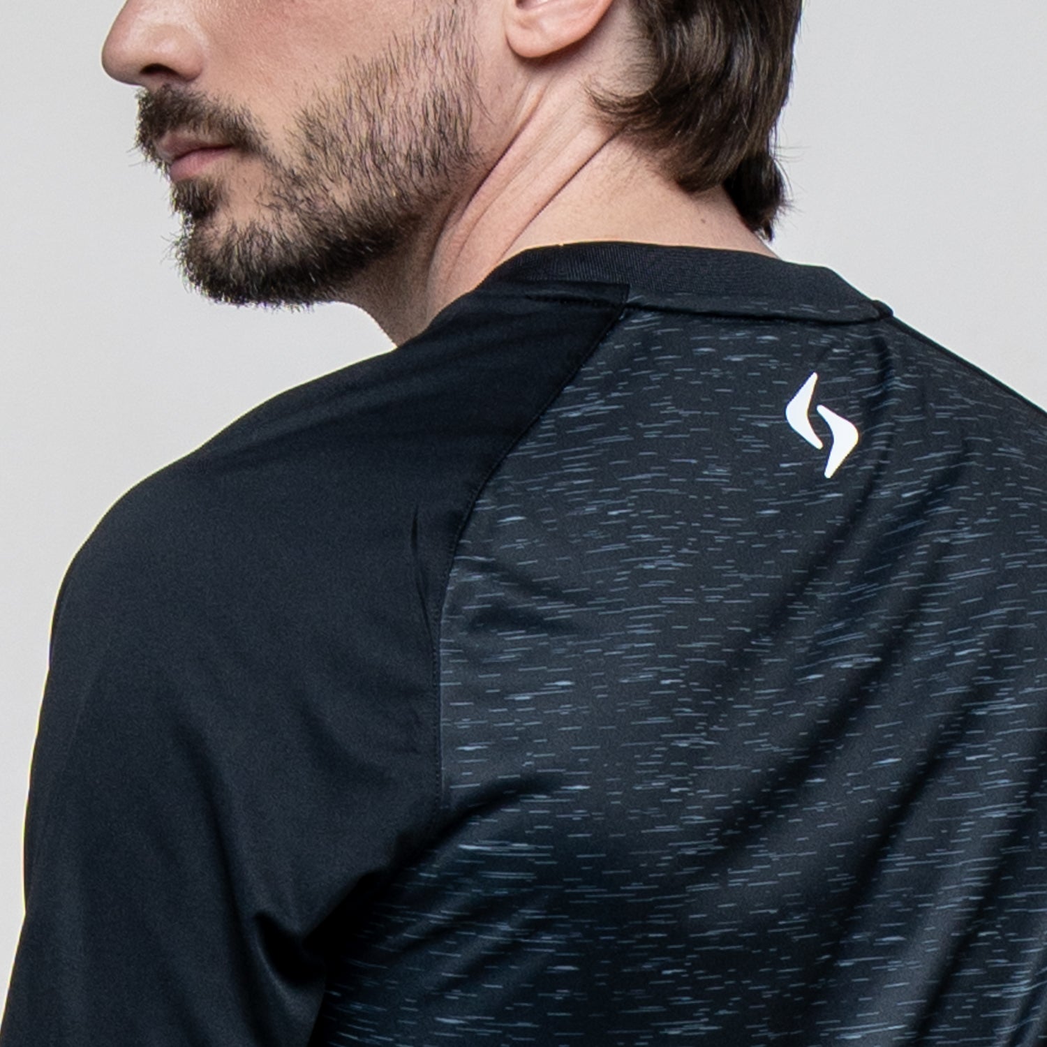 SIUX Club Black Shirt model view - Onyx & Bloom Sports
