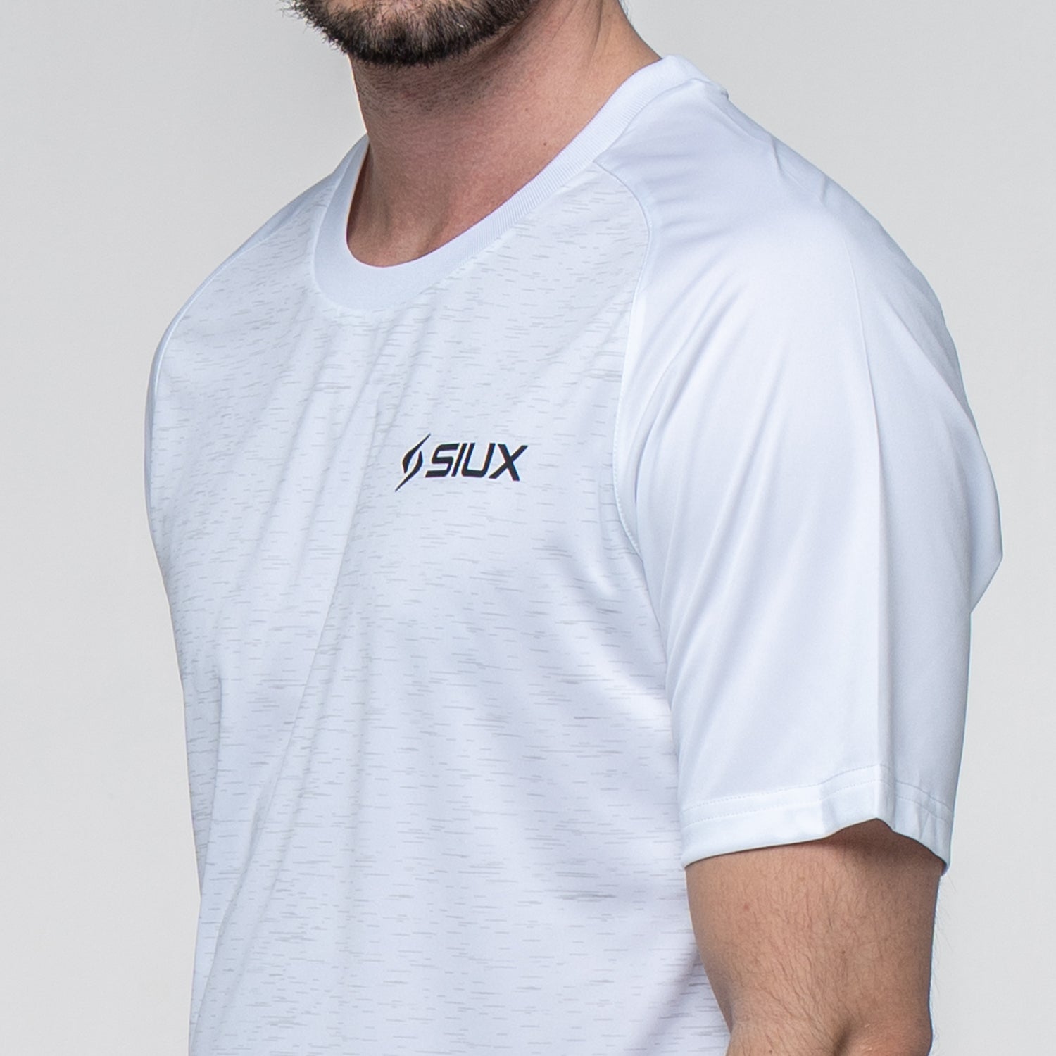 SIUX Club White Shirt detail - Onyx & Bloom Sports