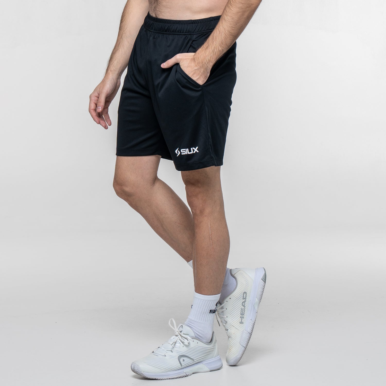 SIUX Club Black Shorts back - Onyx & Bloom Sports