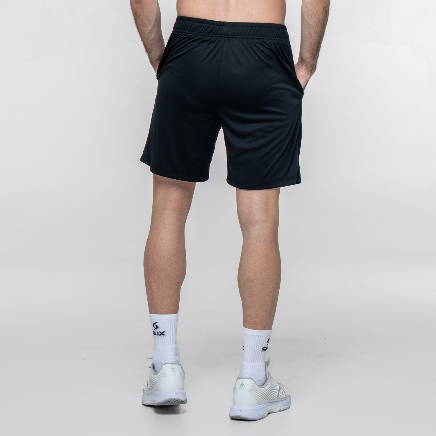 SIUX Club Black Shorts front - Onyx & Bloom Sports