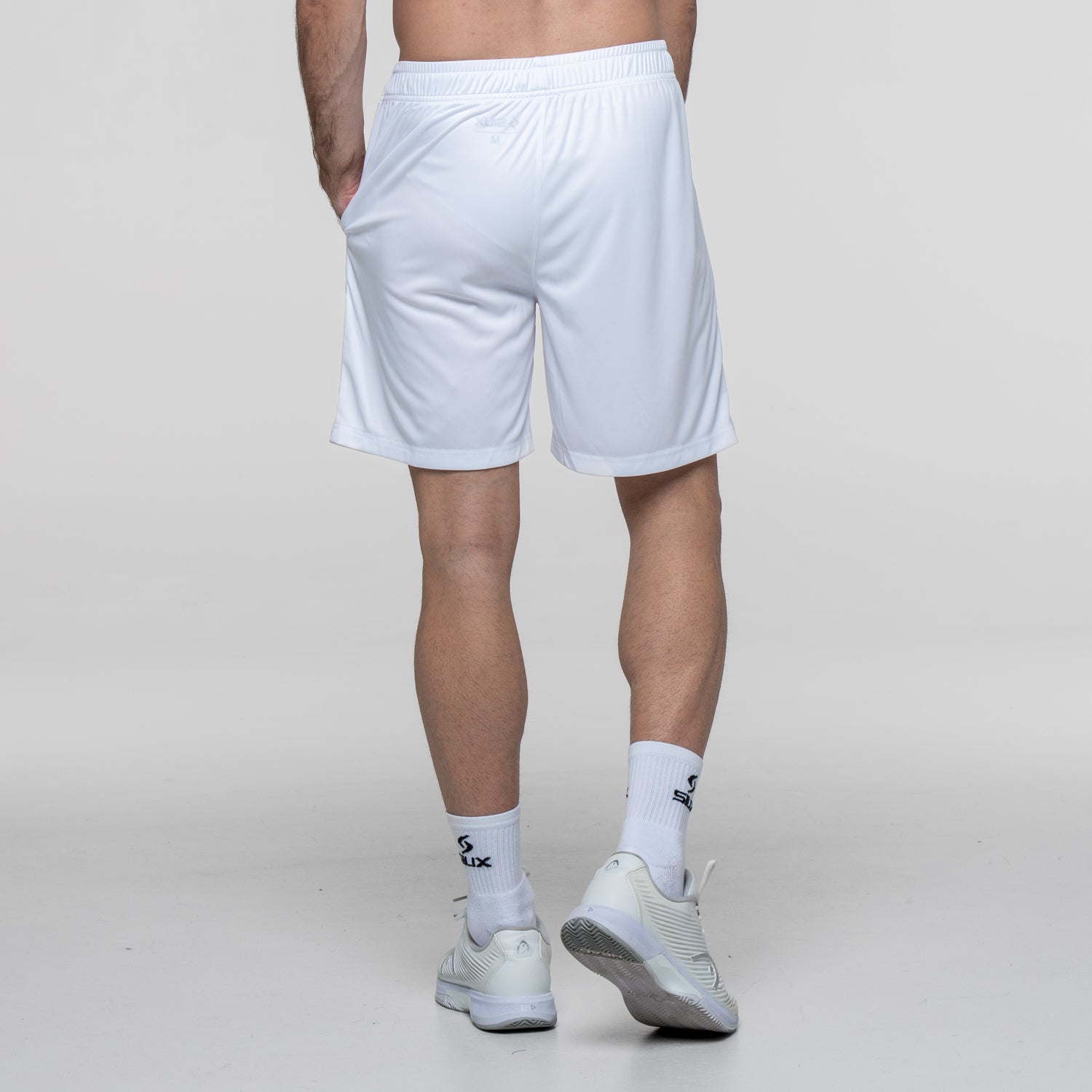 SIUX Club White Shorts front - Onyx & Bloom Sports