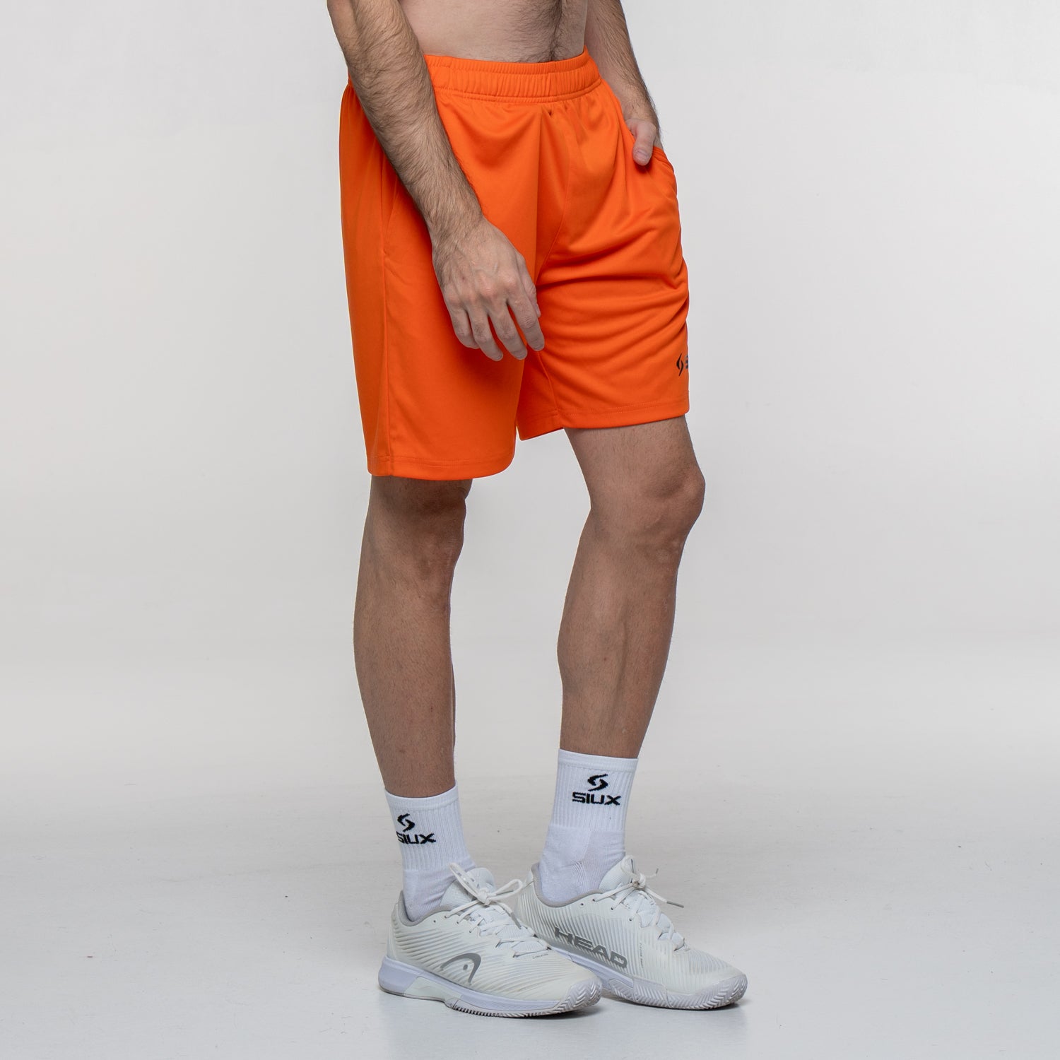 SIUX Club Orange Shorts back - Onyx & Bloom Sports