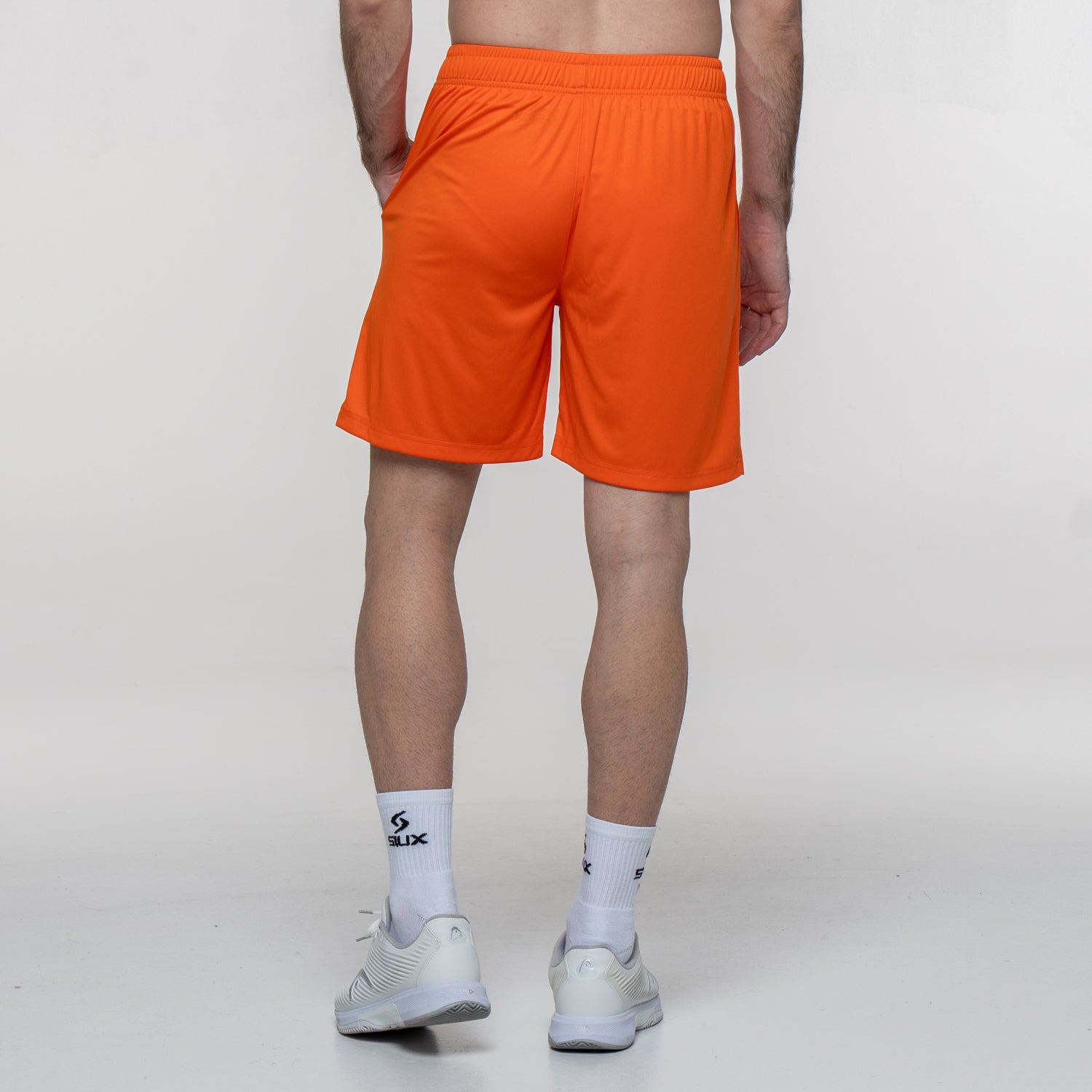 SIUX Club Orange Shorts front - Onyx & Bloom Sports