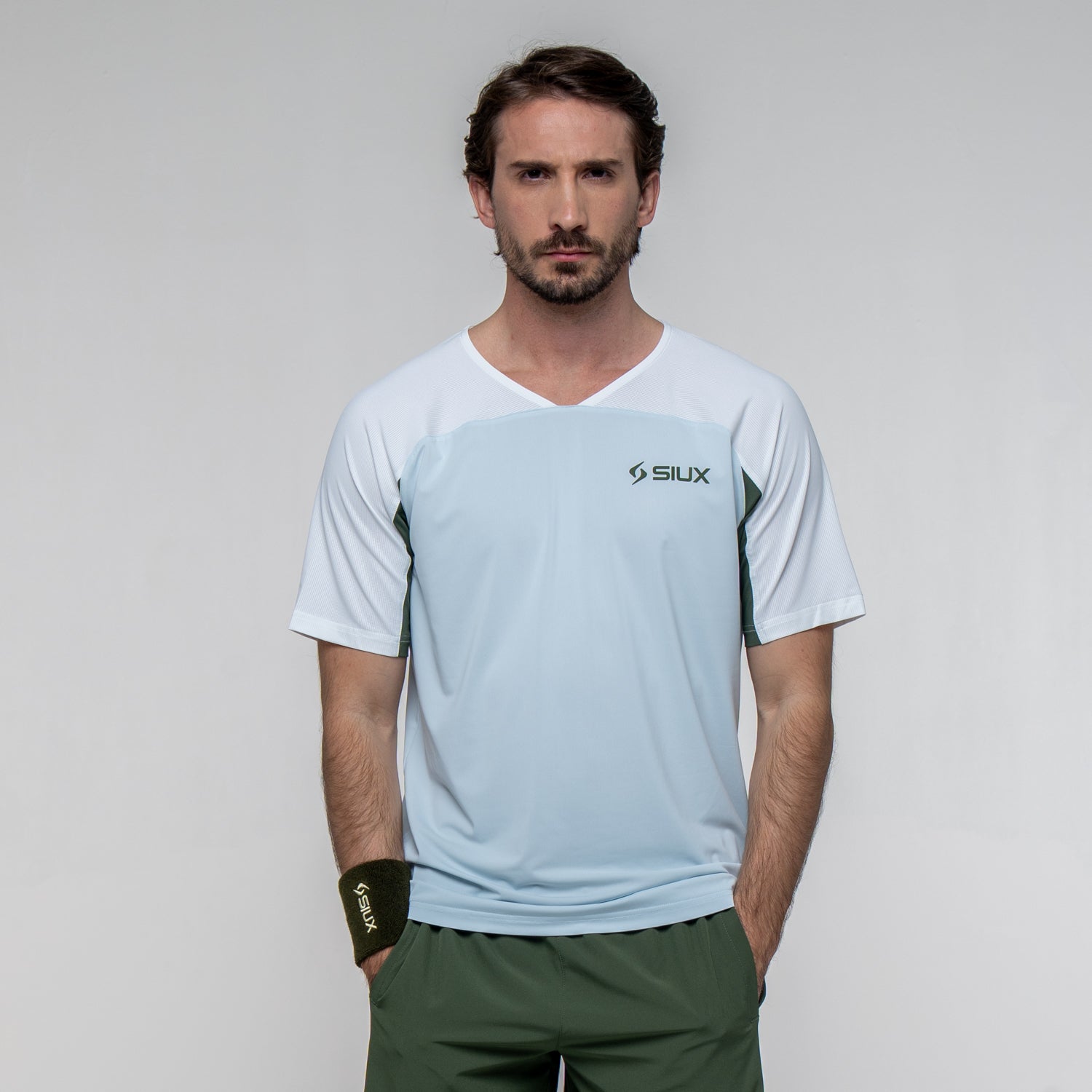 SIUX Daruma 2026 Men's Padel Shirt in Light Blue - Premium padel clothing - Onyx & Bloom