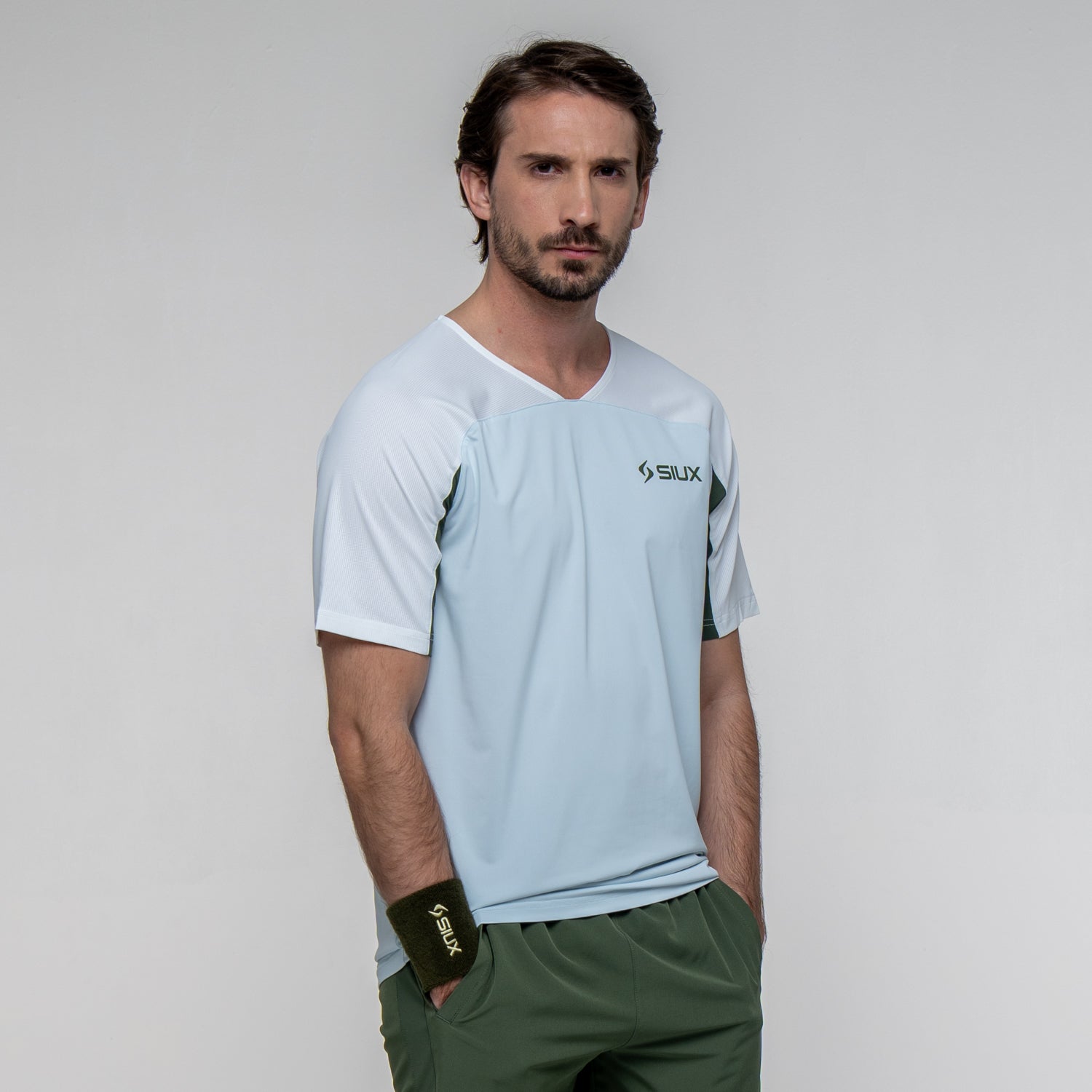 SIUX Daruma Light Blue Shirt detail - Onyx & Bloom Sports