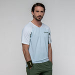 SIUX Daruma Light Blue Shirt detail - Onyx & Bloom Sports