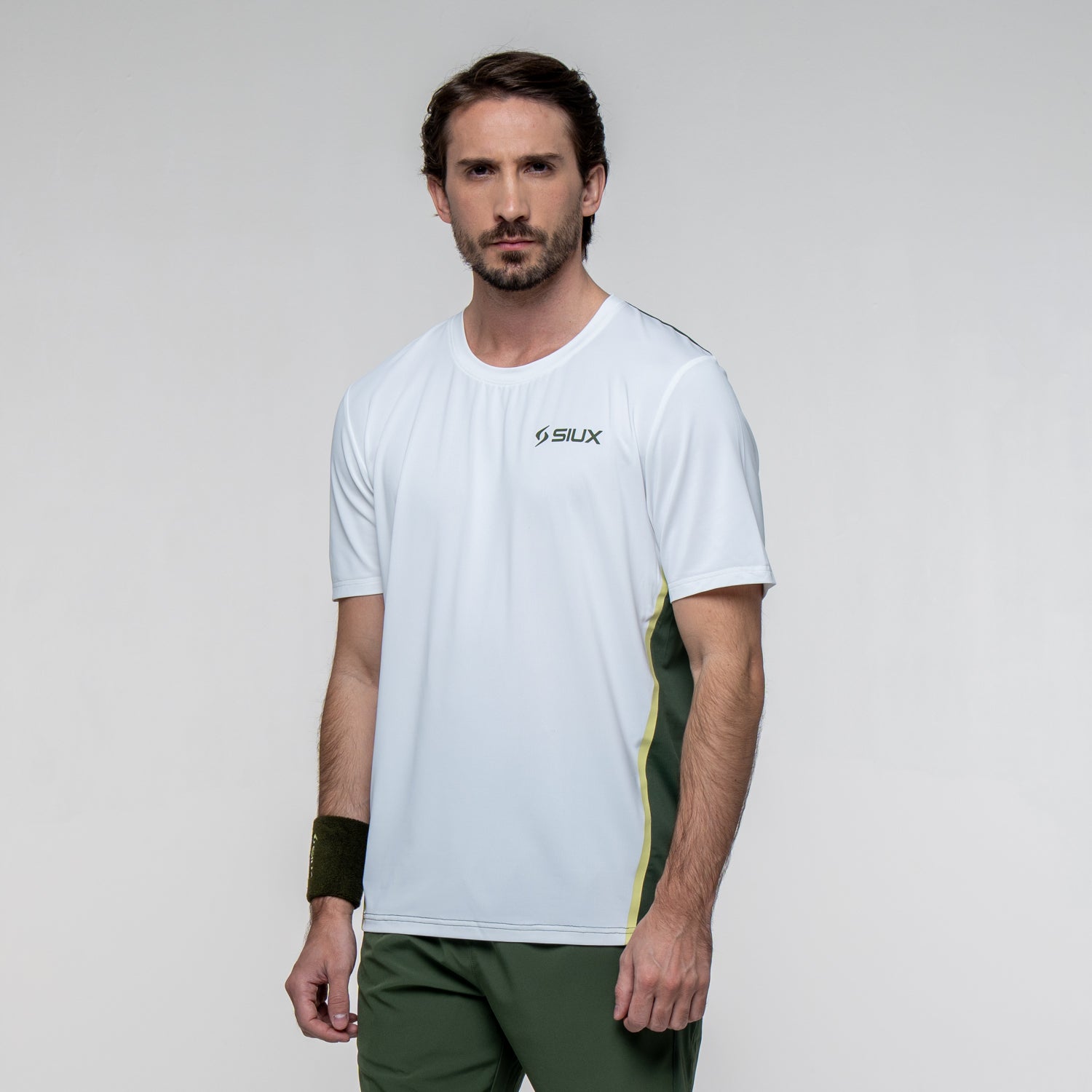 SIUX Gareh White Shirt model view - Onyx & Bloom Sports