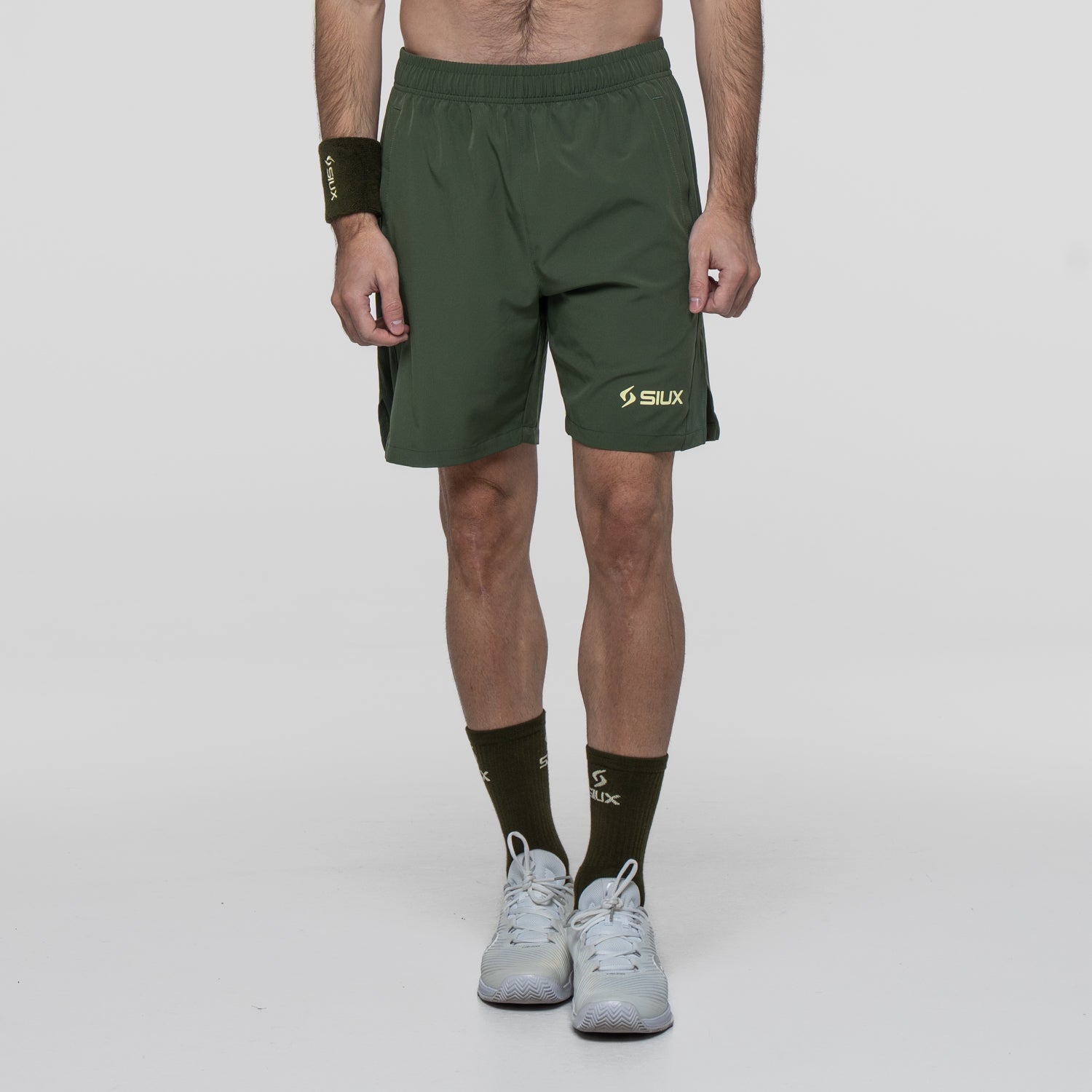 SIUX Gareh Green Shorts front - Onyx & Bloom Sports
