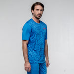 SIUX Cyber Blue Shirt model view - Onyx & Bloom Sports