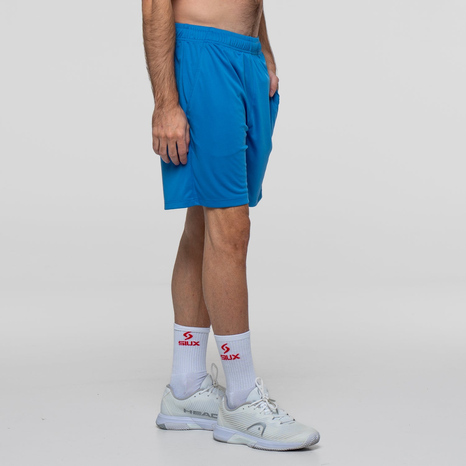 SIUX Cyber Blue Shorts front - Onyx & Bloom Sports