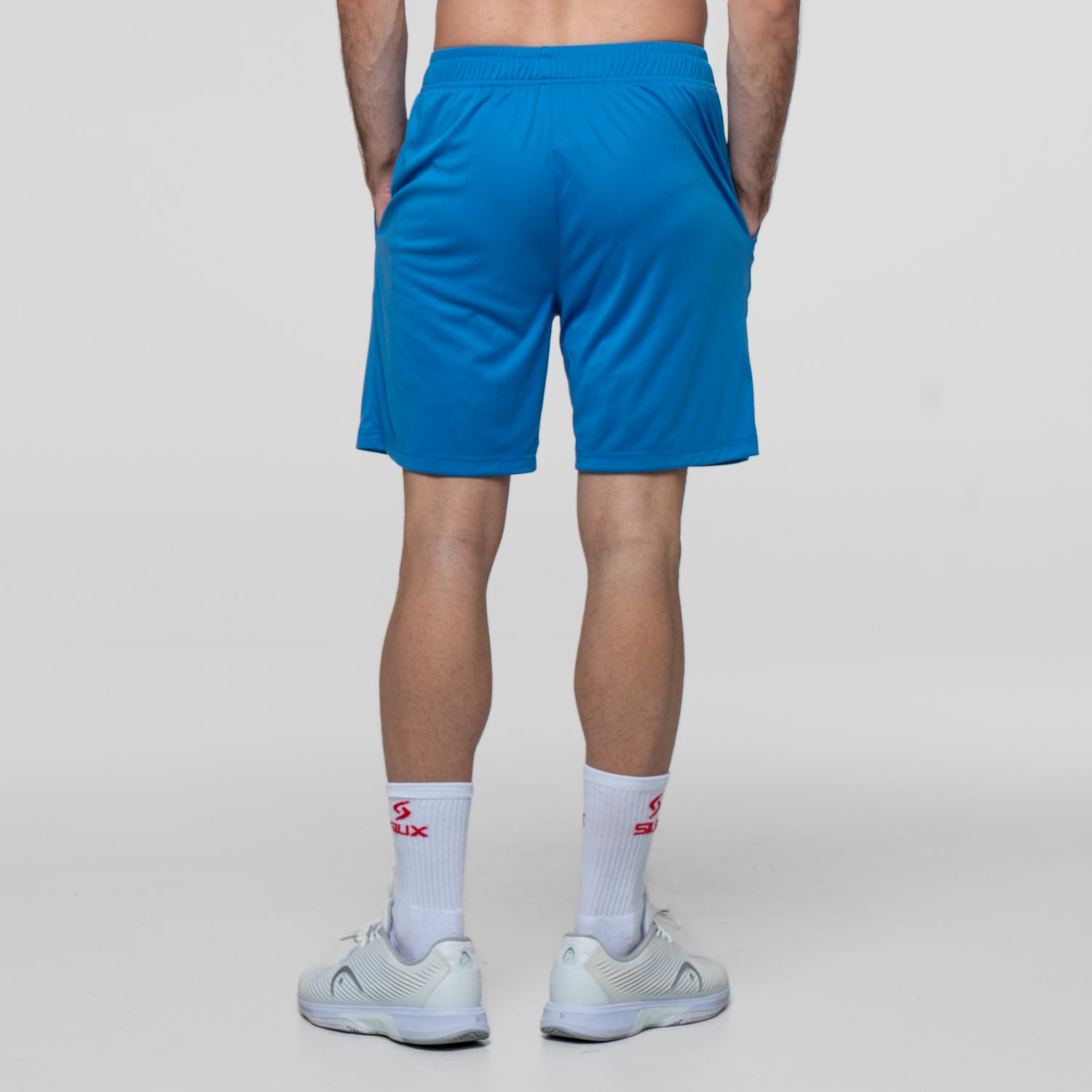 SIUX Cyber Blue Shorts back - Onyx & Bloom Sports
