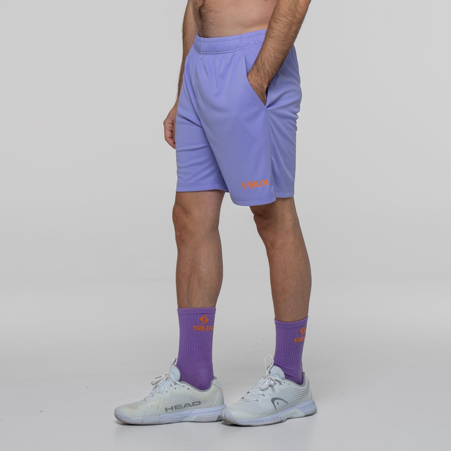 SIUX Cyber Lilac Shorts detail - Onyx & Bloom Sports