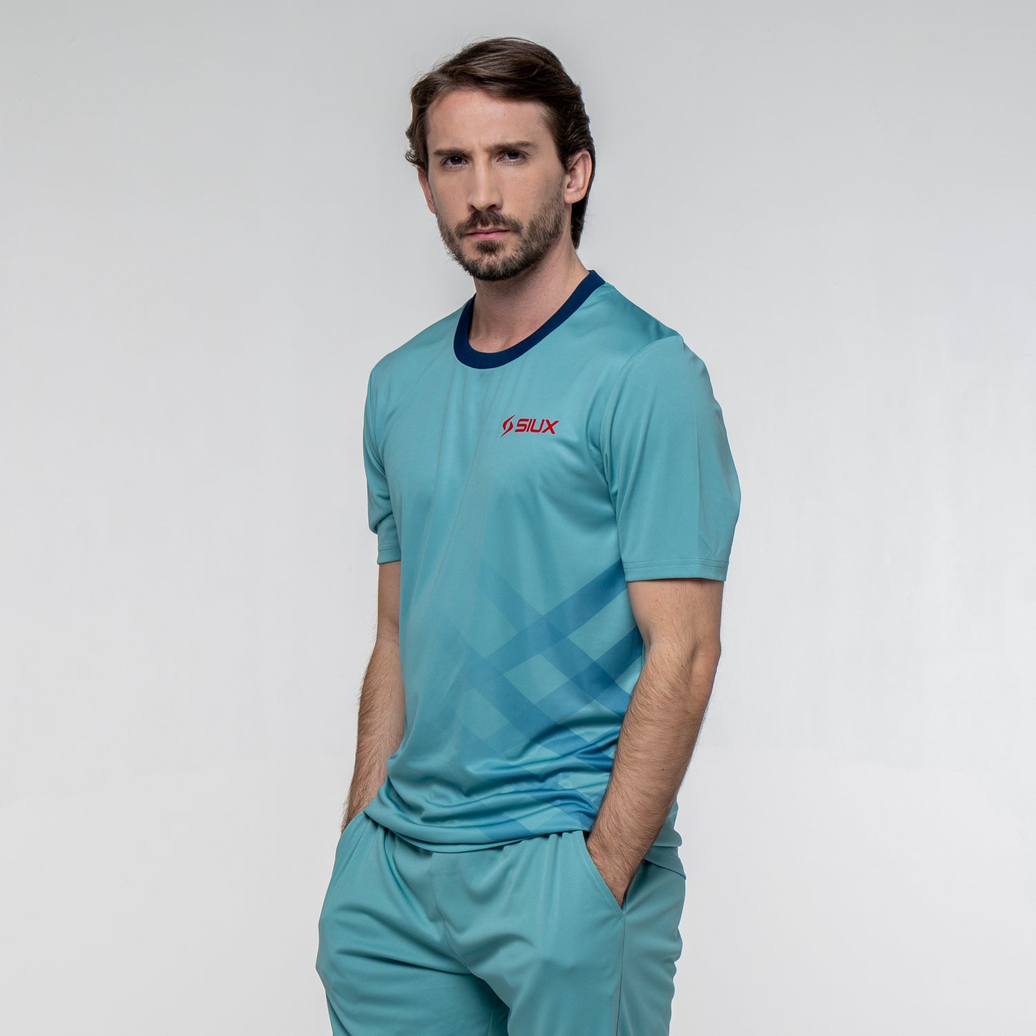 SIUX Wave Green Shirt model view - Onyx & Bloom Sports