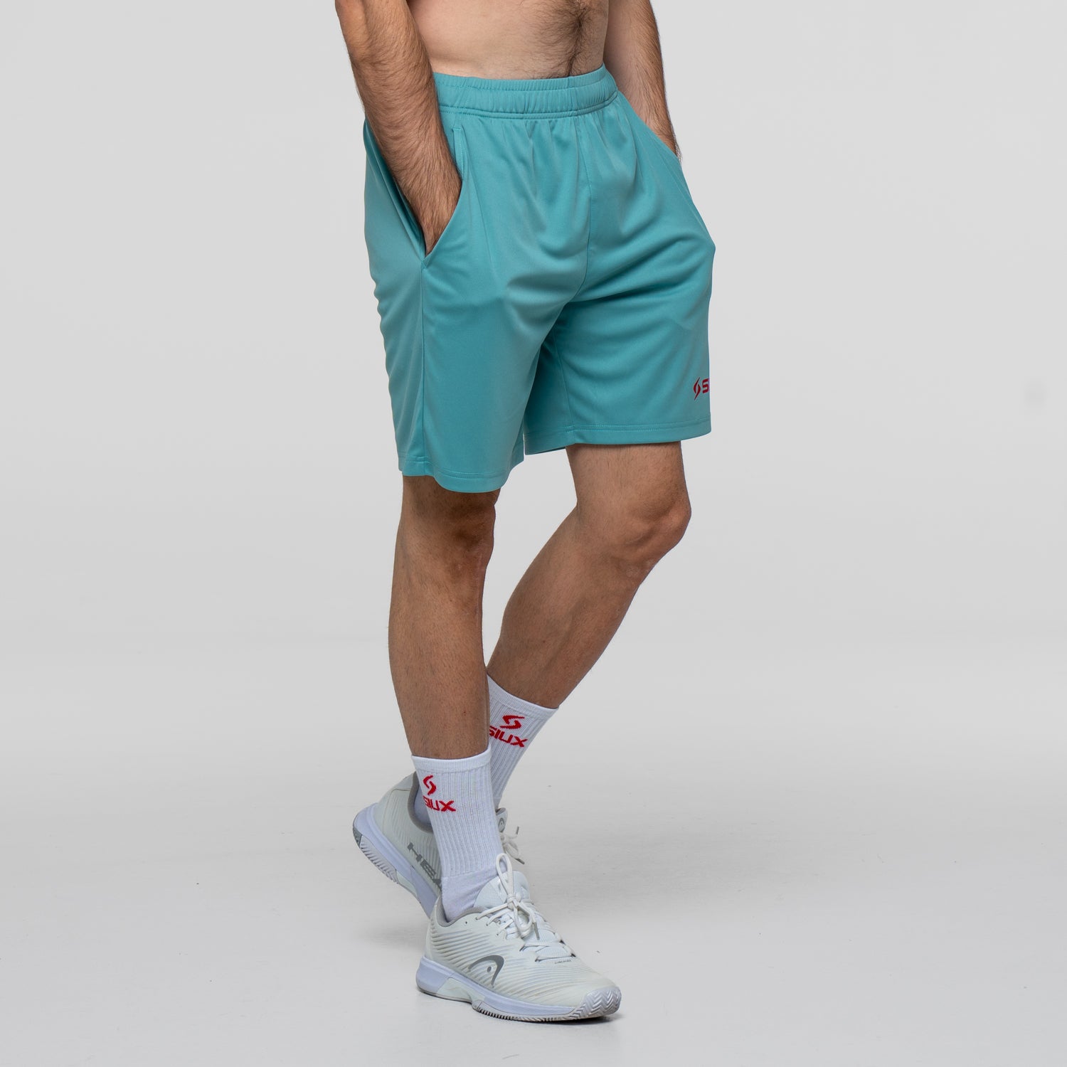 SIUX Wave Green Shorts front - Onyx & Bloom Sports