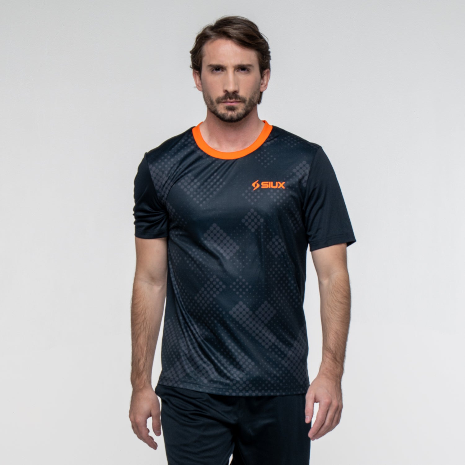 SIUX Bali 2026 Men's Padel Shirt in Black - Premium padel clothing - Onyx & Bloom