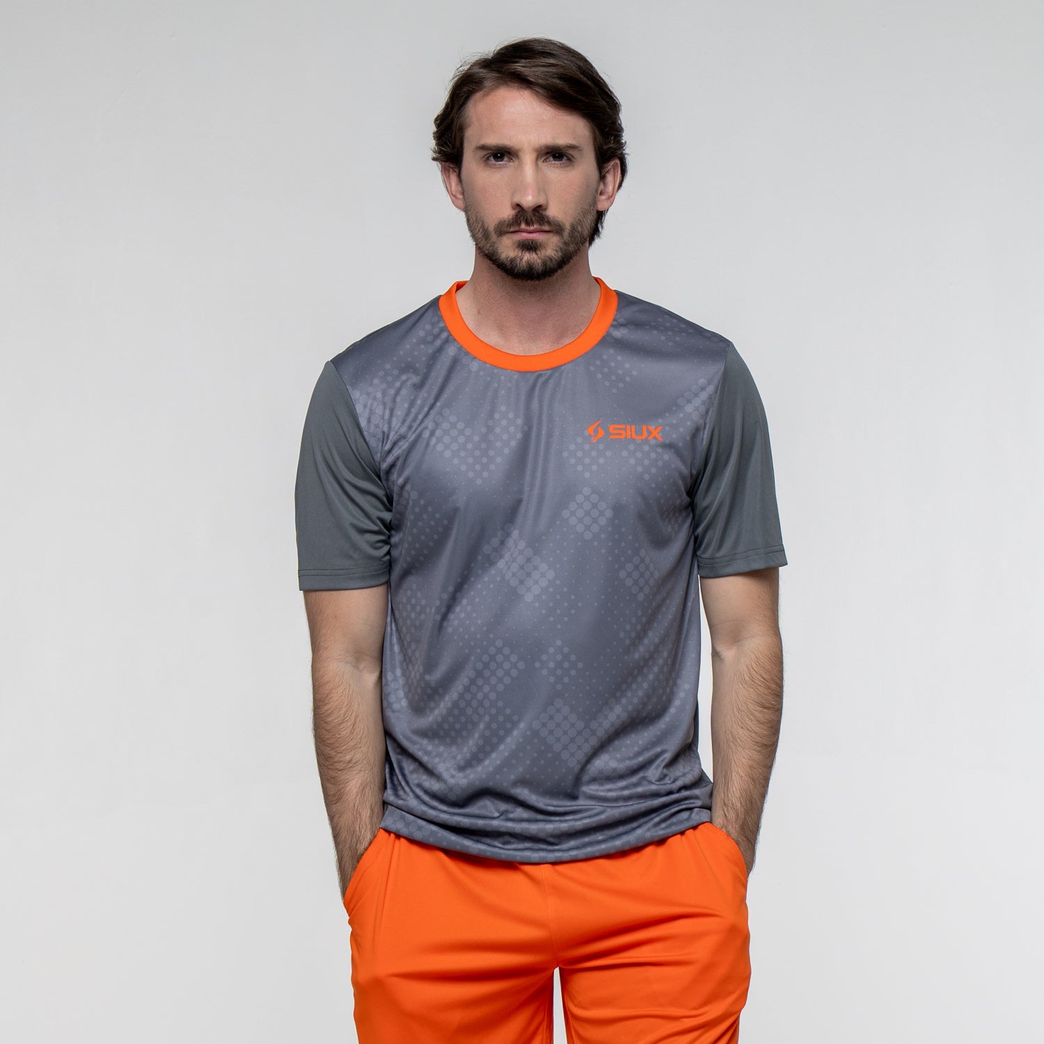 SIUX Bali 2026 Men's Padel Shirt in Gray - Premium padel clothing - Onyx & Bloom