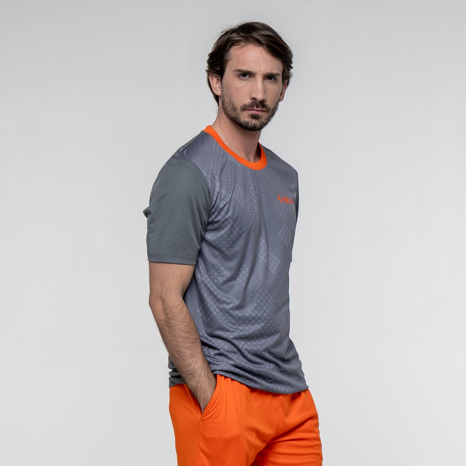 SIUX Bali Gray Shirt front - Onyx & Bloom Sports