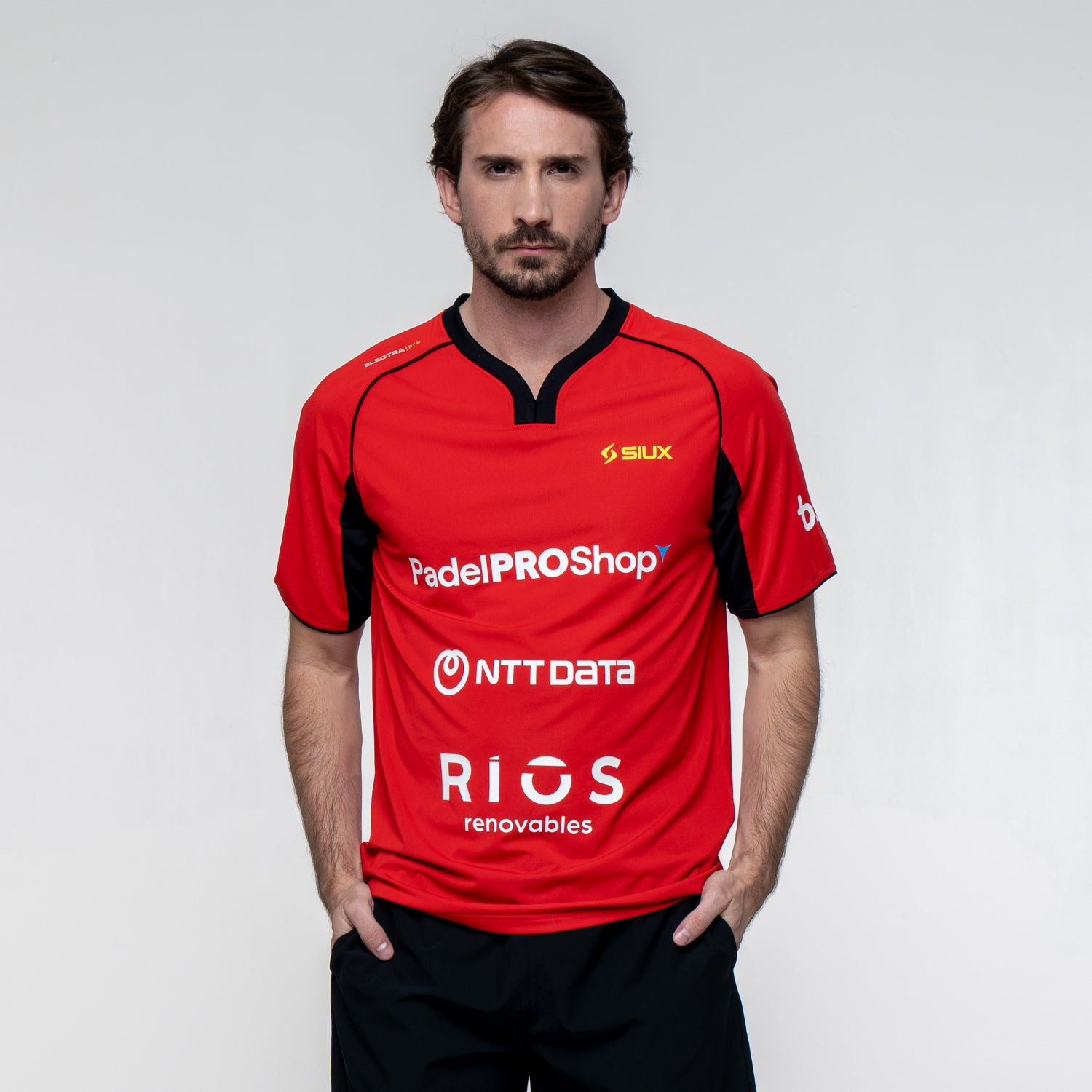 SIUX Electra X Stupa 2026 Padel Shirt in Red - Premium padel clothing - Onyx & Bloom
