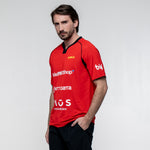 SIUX Electra Stupa Red Shirt model view - Onyx & Bloom Sports