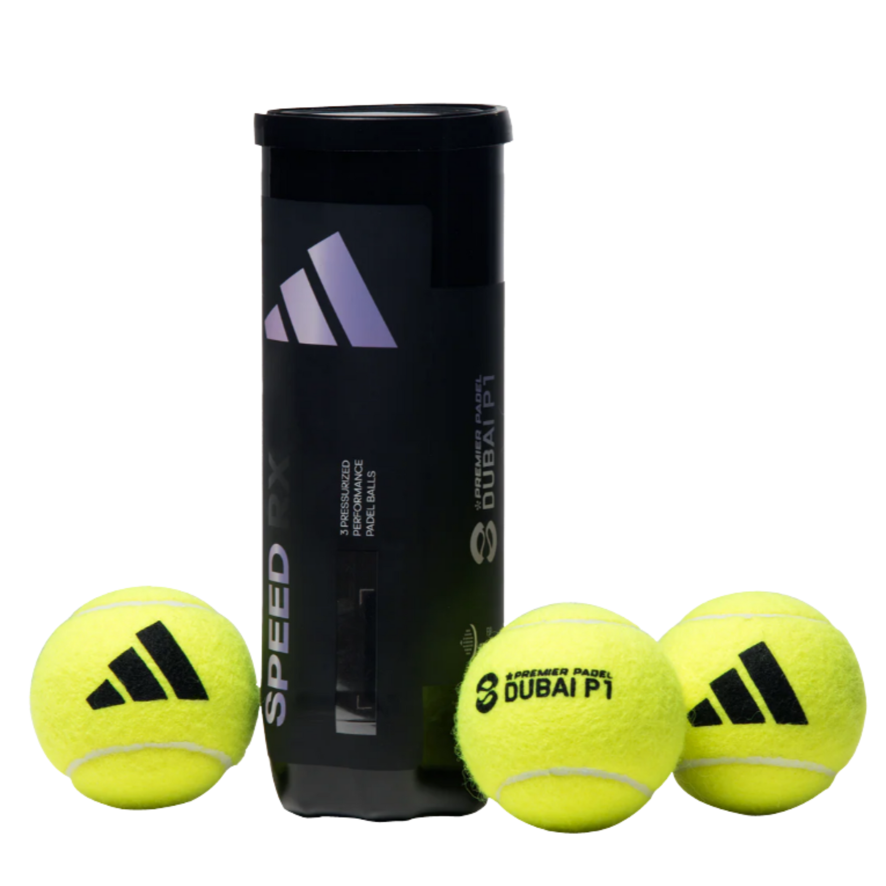 Adidas Speed RX Dubai P1 Balls detail - Onyx & Bloom Sports