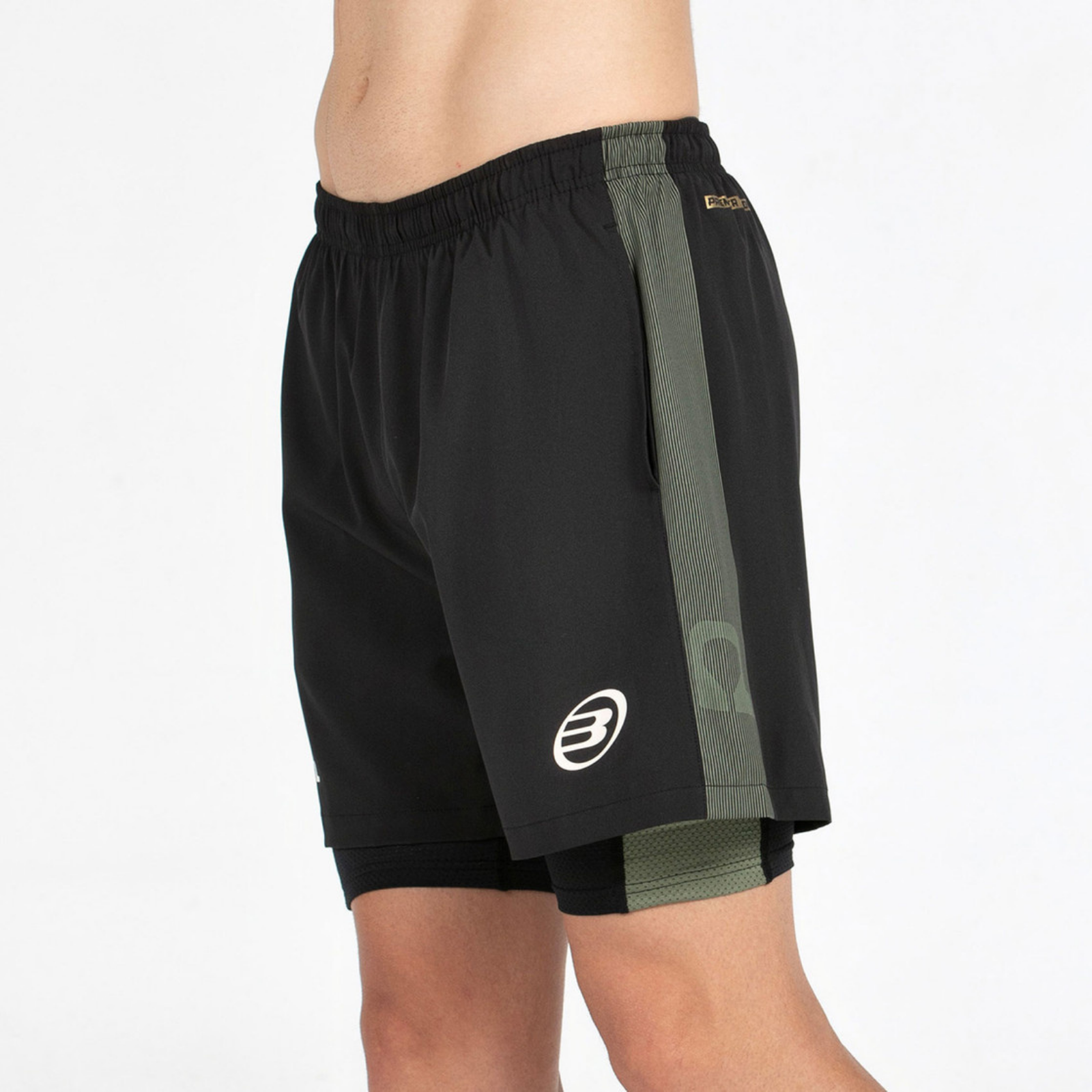 Bullpadel Pingu 2in1 Shorts side - Onyx & Bloom Sports