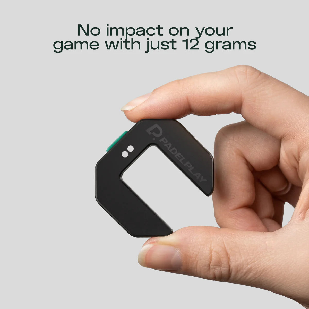 PadelPlay Sensor in Hand - Ultra Compact Design - Onyx & Bloom Sports