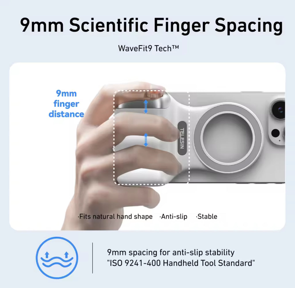 TELESIN Magnetic Phone Camera Grip with Lens Cap