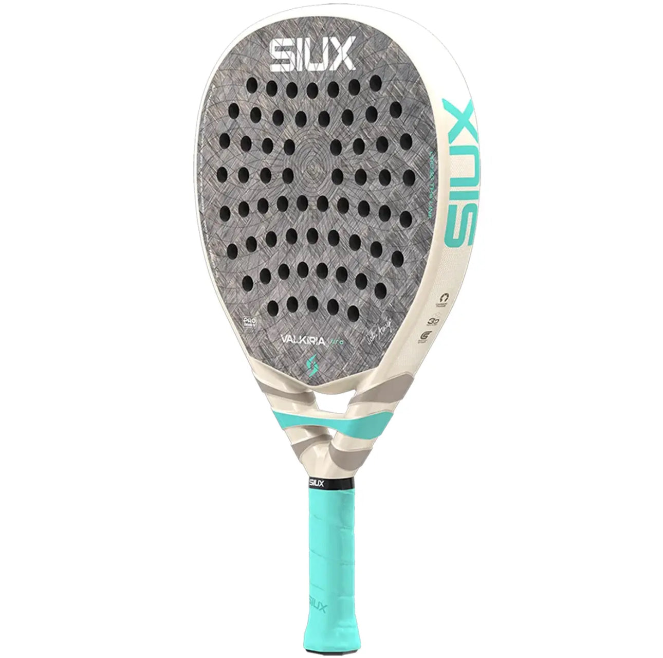 SIUX Valkiria Pro 2026 Racket side view - Onyx & Bloom Sports