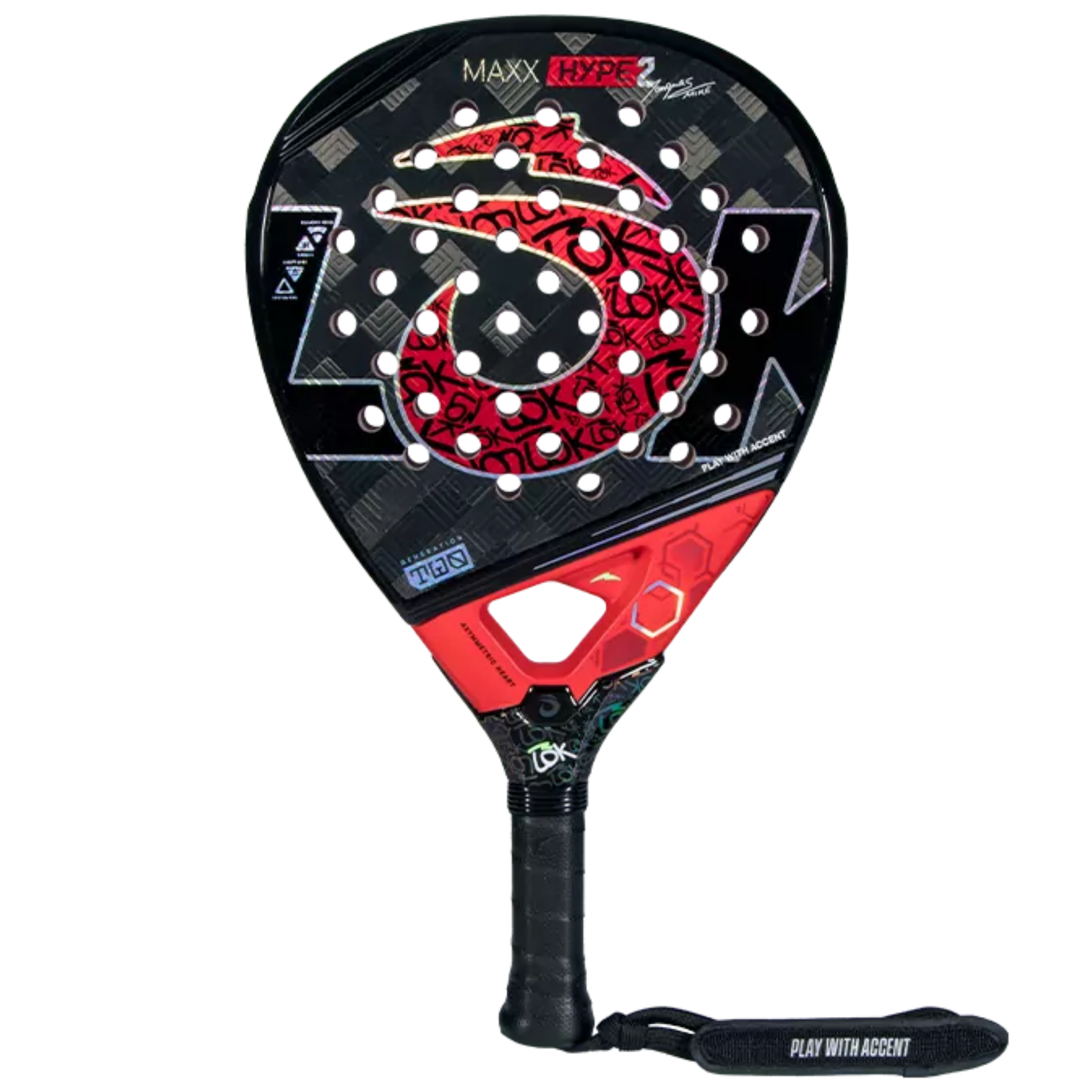 LOK Maxx Hype Gen 2 Mike Yanguas Padel Racket - Professional padel racket - Onyx & Bloom