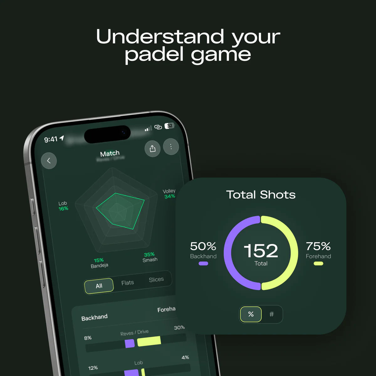 PadelPlay App Analytics on Smartphone - Onyx & Bloom Sports