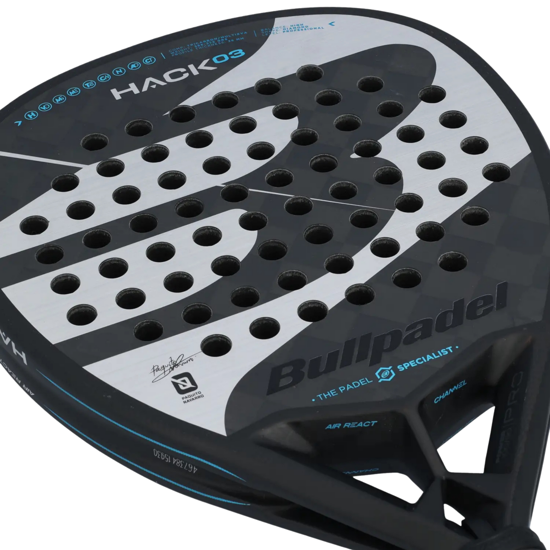 Bullpadel Hack 03 2023 back - Onyx & Bloom Sports