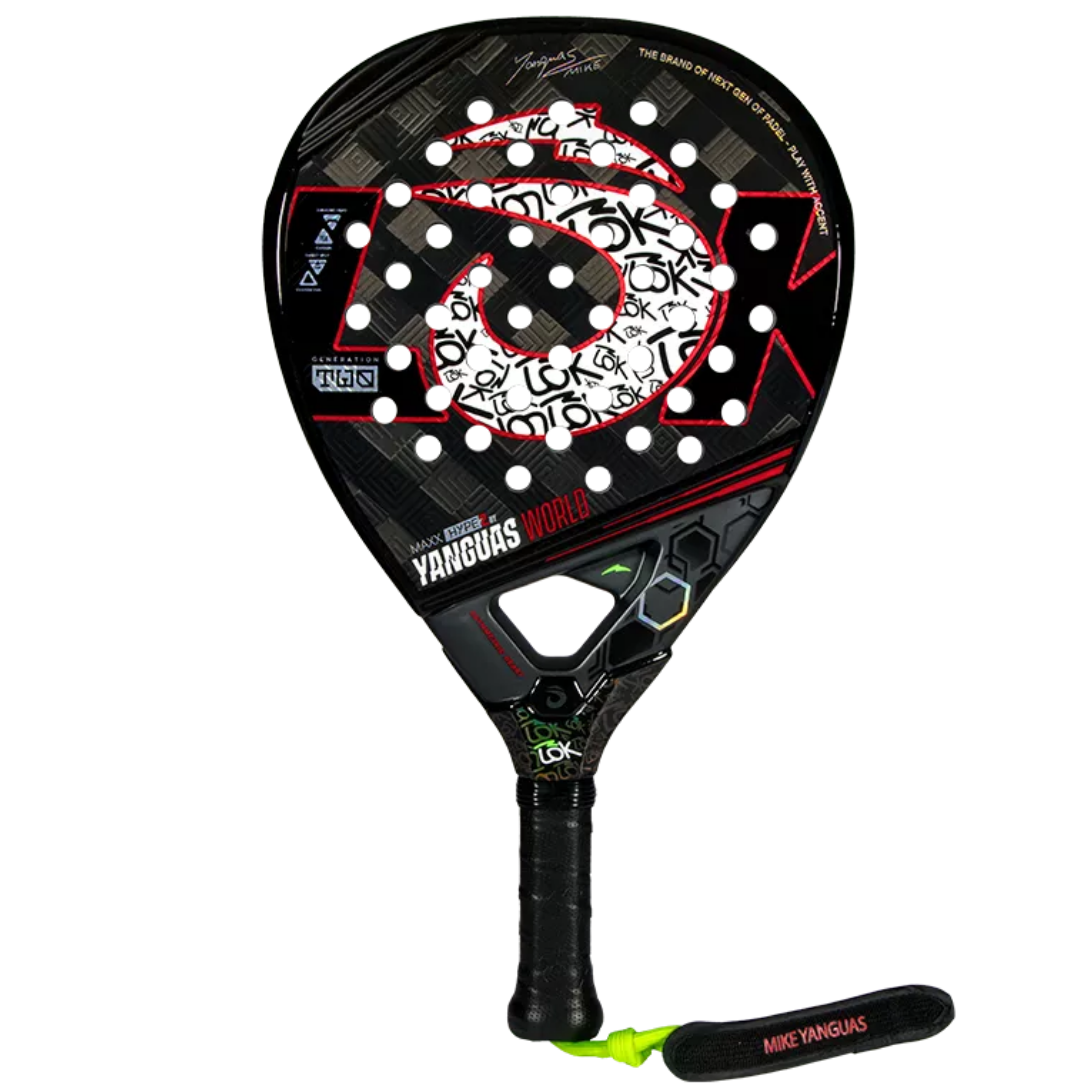 LOK Maxx Hype Yanguas World Padel Racket - Professional padel racket - Onyx & Bloom