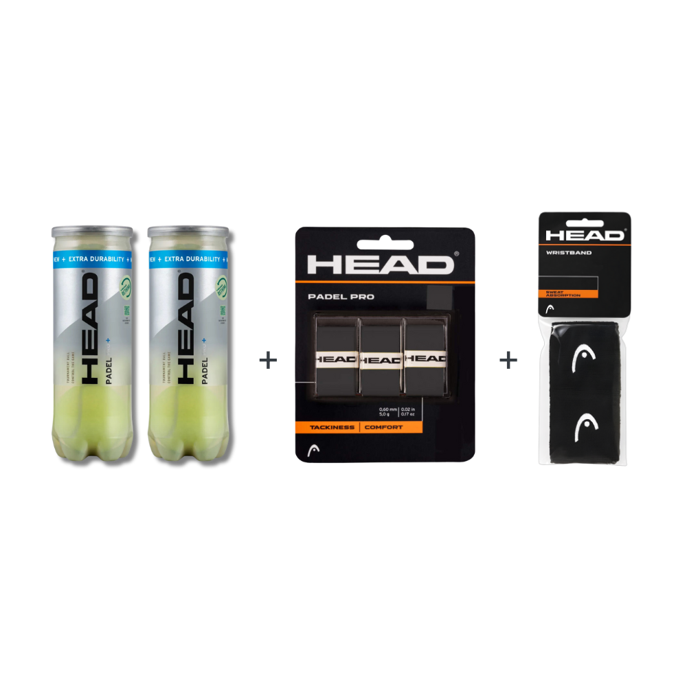 HEAD Padel Power Pack - Padel bundle offer - Onyx & Bloom