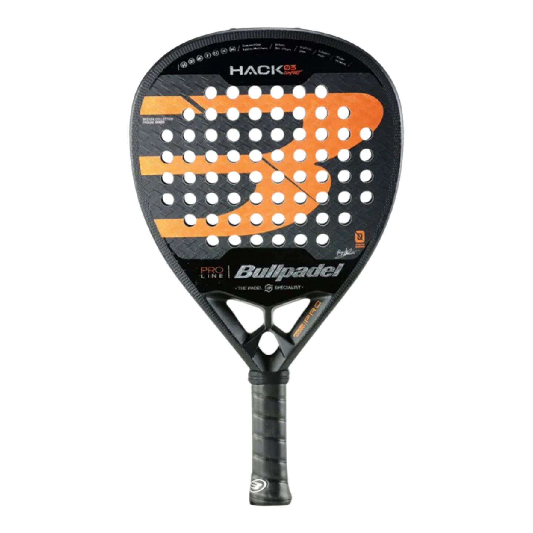 Bullpadel Hack 03 Comfort 2024 Padel Racket - Professional padel racket - Onyx & Bloom