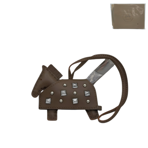 Studded Horse Leather Charm