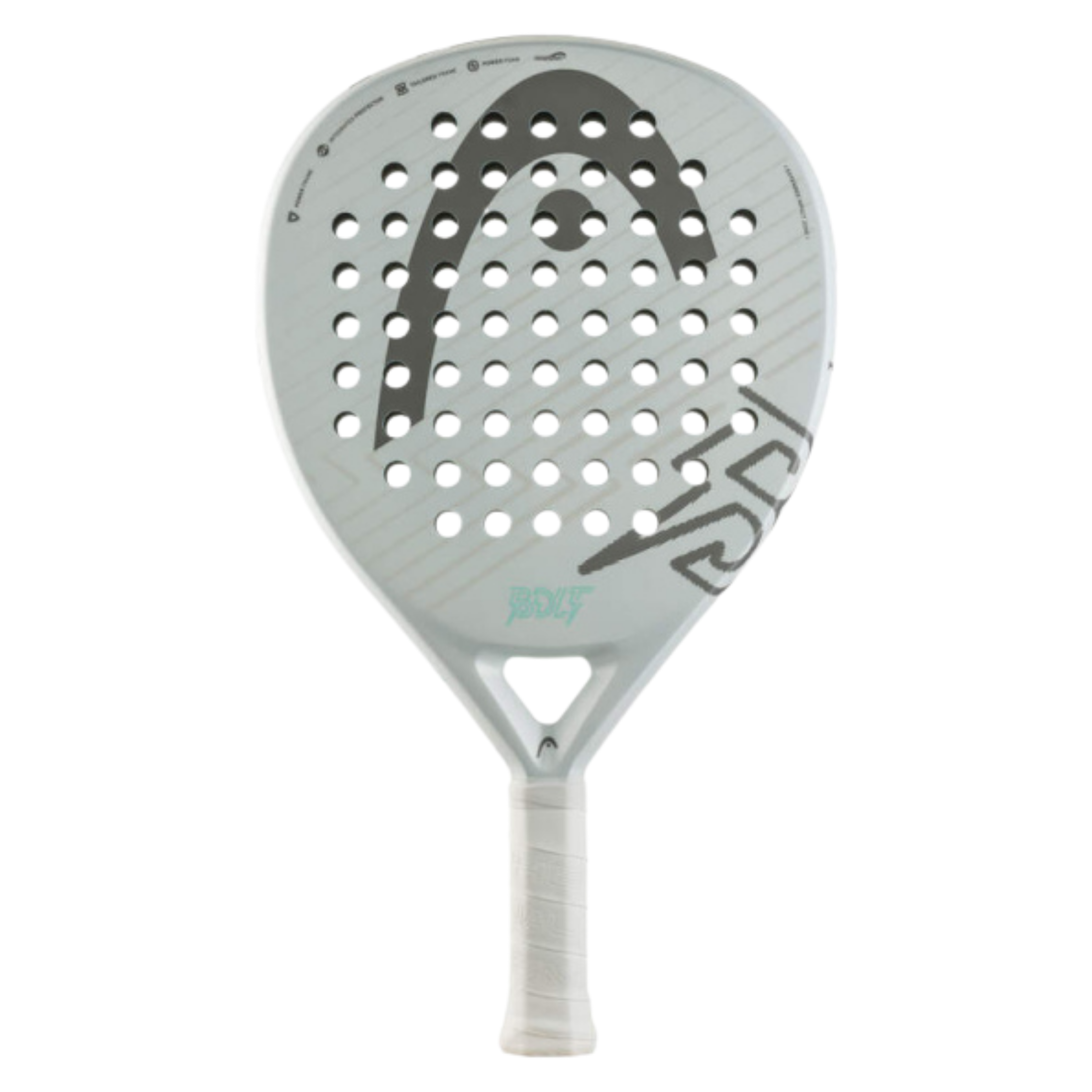 HEAD Bolt White Grey Padel Racquet - Professional padel racket - Onyx & Bloom