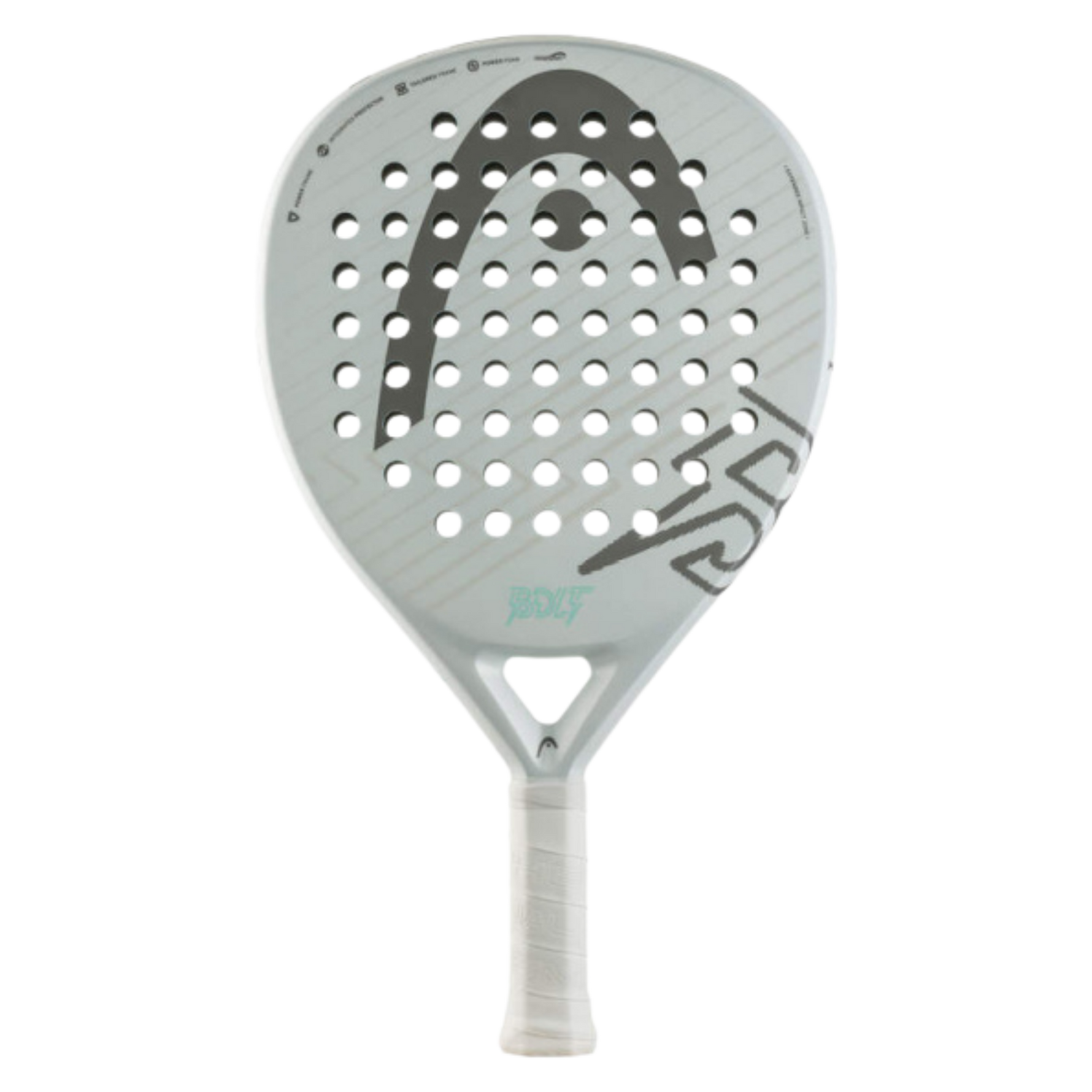 HEAD Bolt White Grey Padel Racquet - Professional padel racket - Onyx & Bloom