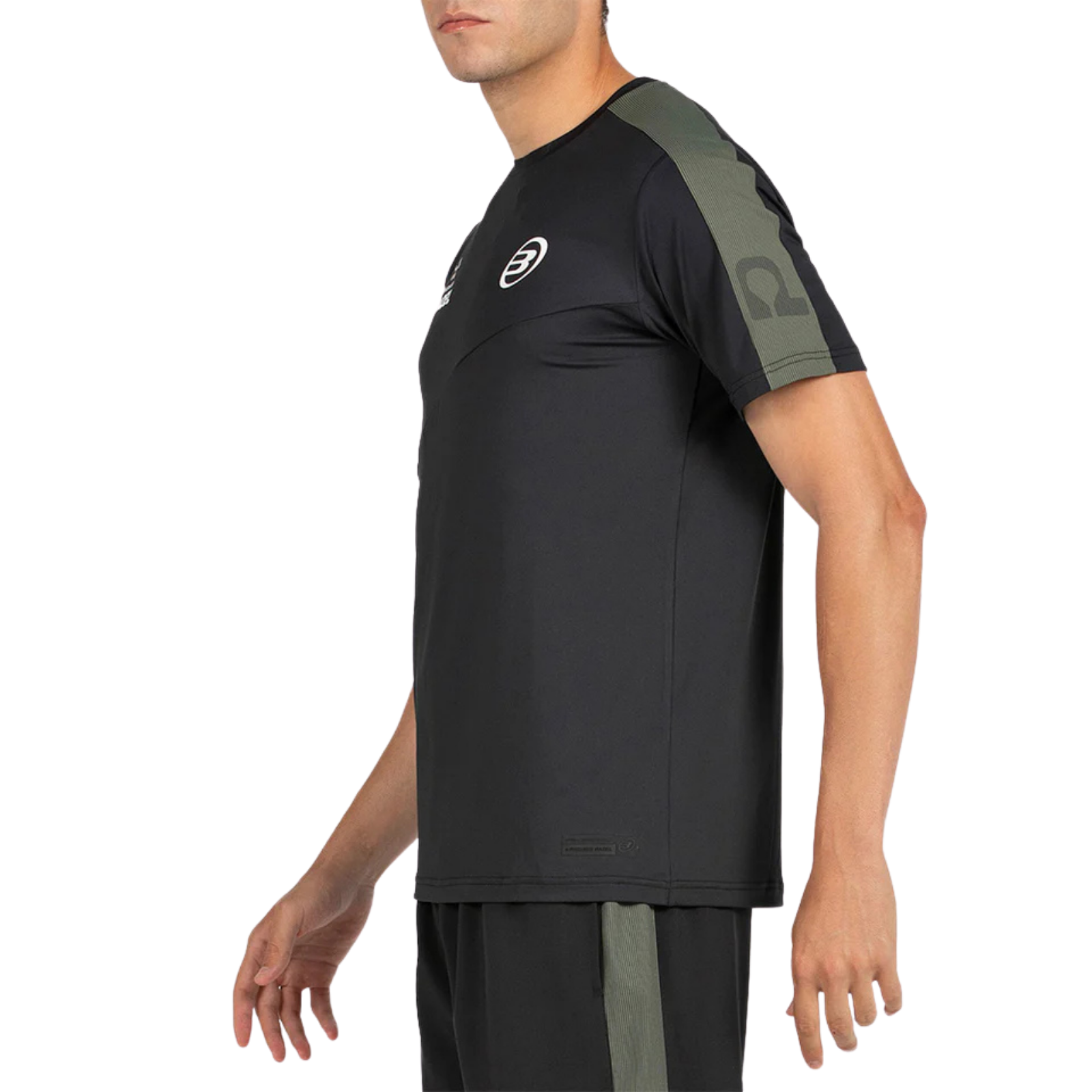 Bullpadel Pocate Black T-Shirt detail - Onyx & Bloom Sports