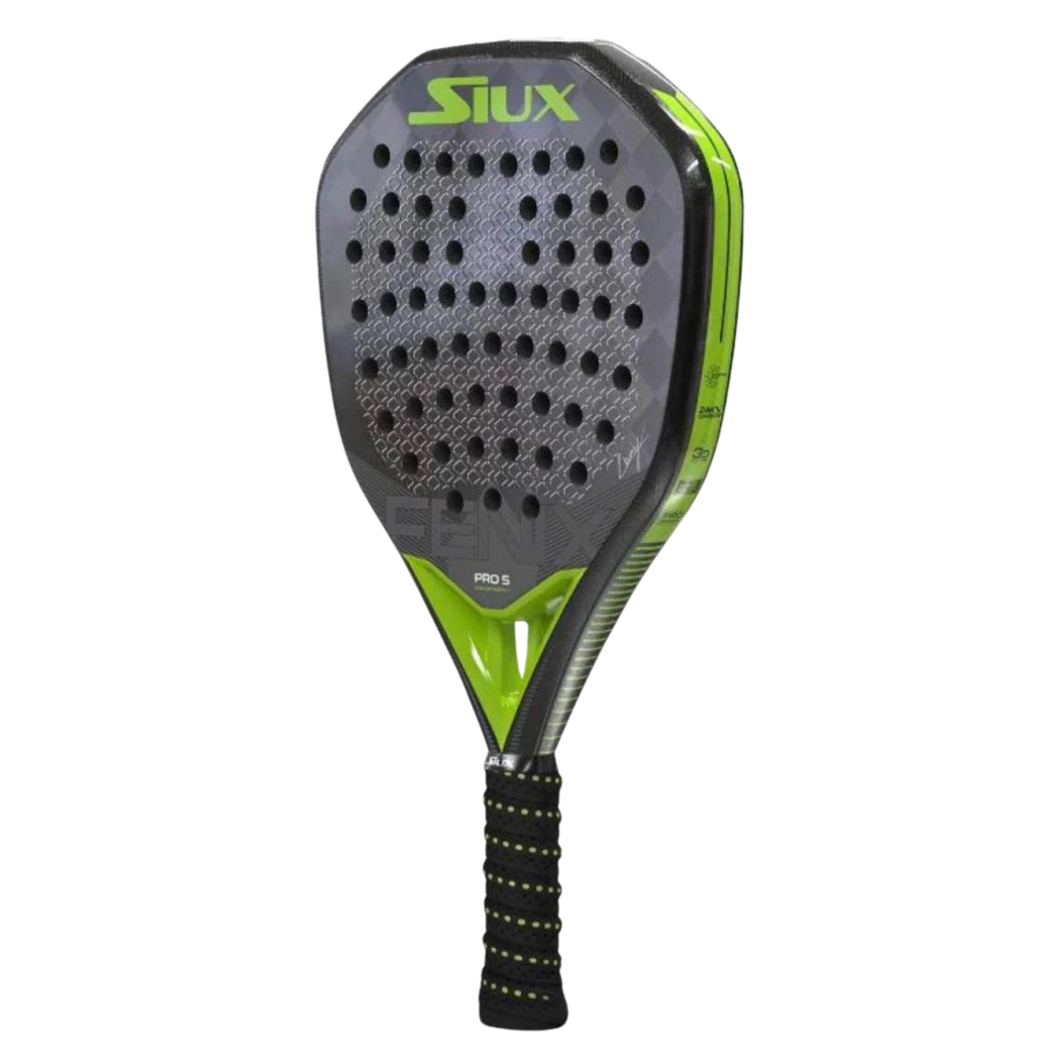 SIUX Fenix Pro 5 LTD Racket detail - Onyx & Bloom Sports